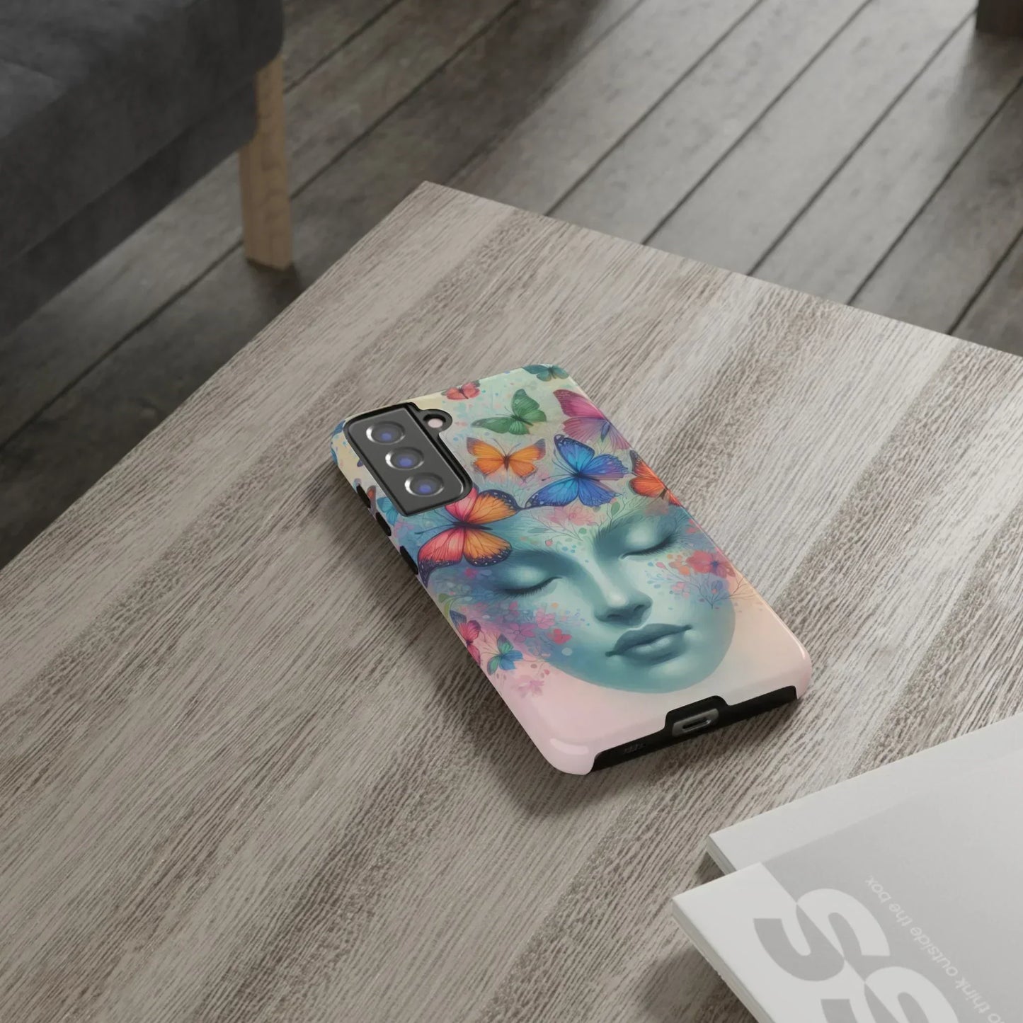 Butterfly Bloom Dreamy Woman Phone Case for Galaxy and Pixel - KarArmDesign