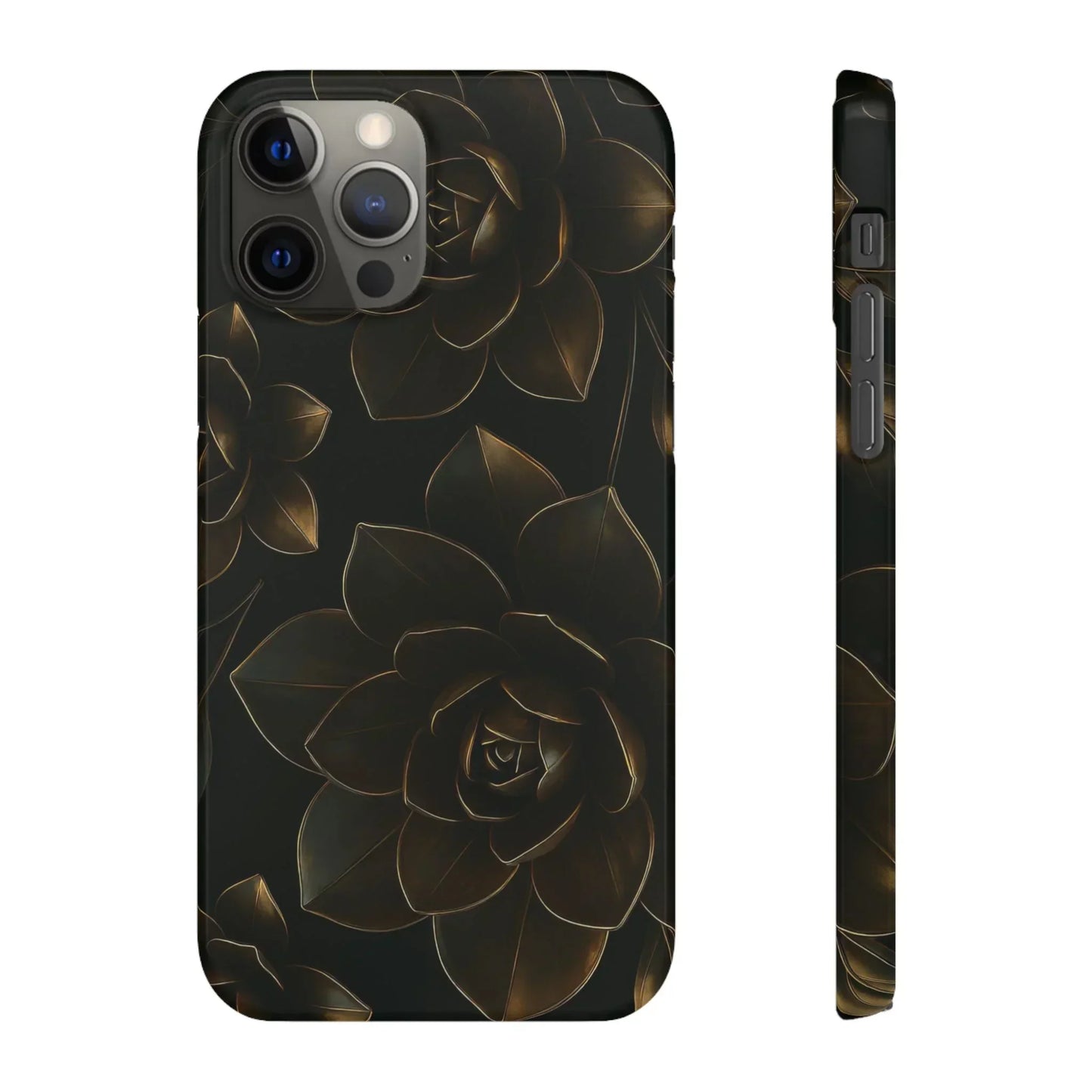 Metal Flower Phone Case for iPhone 7-16 and Galaxy S10-S24 Models - KarArmDesign