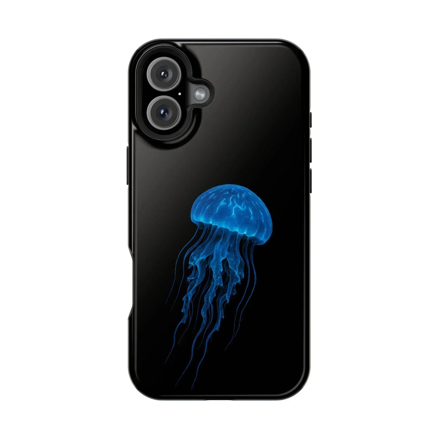 Blue Jellyfish Phone Case for iPhone 12-16 and Samsung Galaxy S21-S22 Models - KarArmDesign