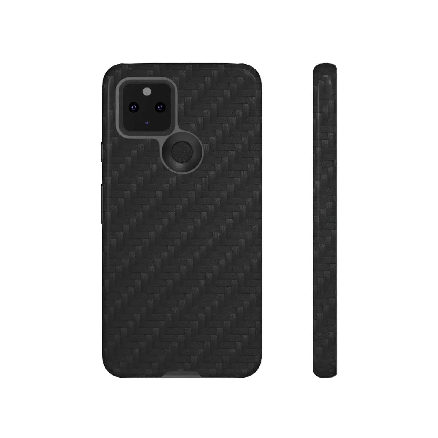 Black Carbon Phone Case Tough Case for iPhone 8-16 and Google Pixel up to 9 Models - KarArmDesign