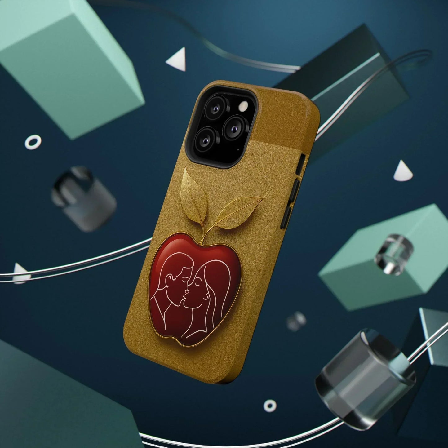 Romantic Apple Phone Case for iPhone 12-16 Models - KarArmDesign