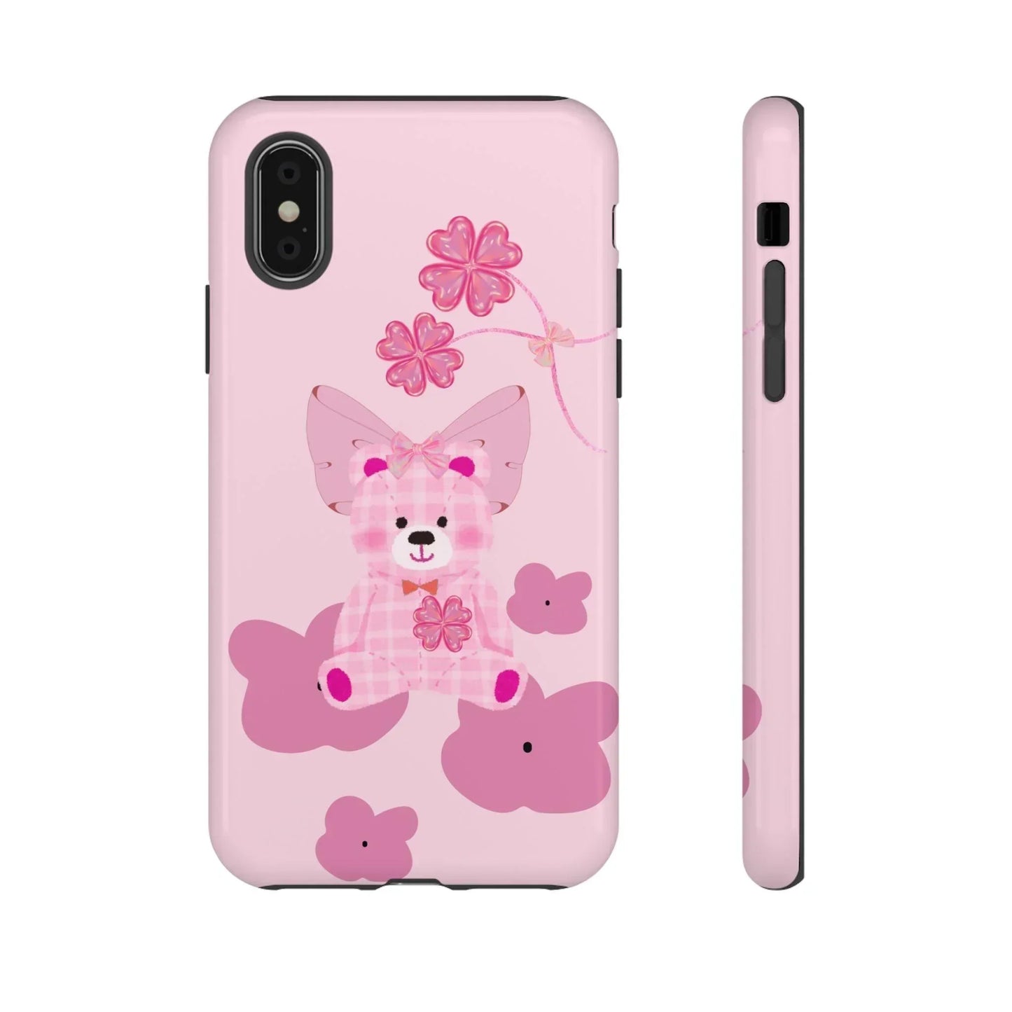 Pink Teddy Bear Phone Cases for iPhone, Pixel and Galaxy Models - KarArmDesign