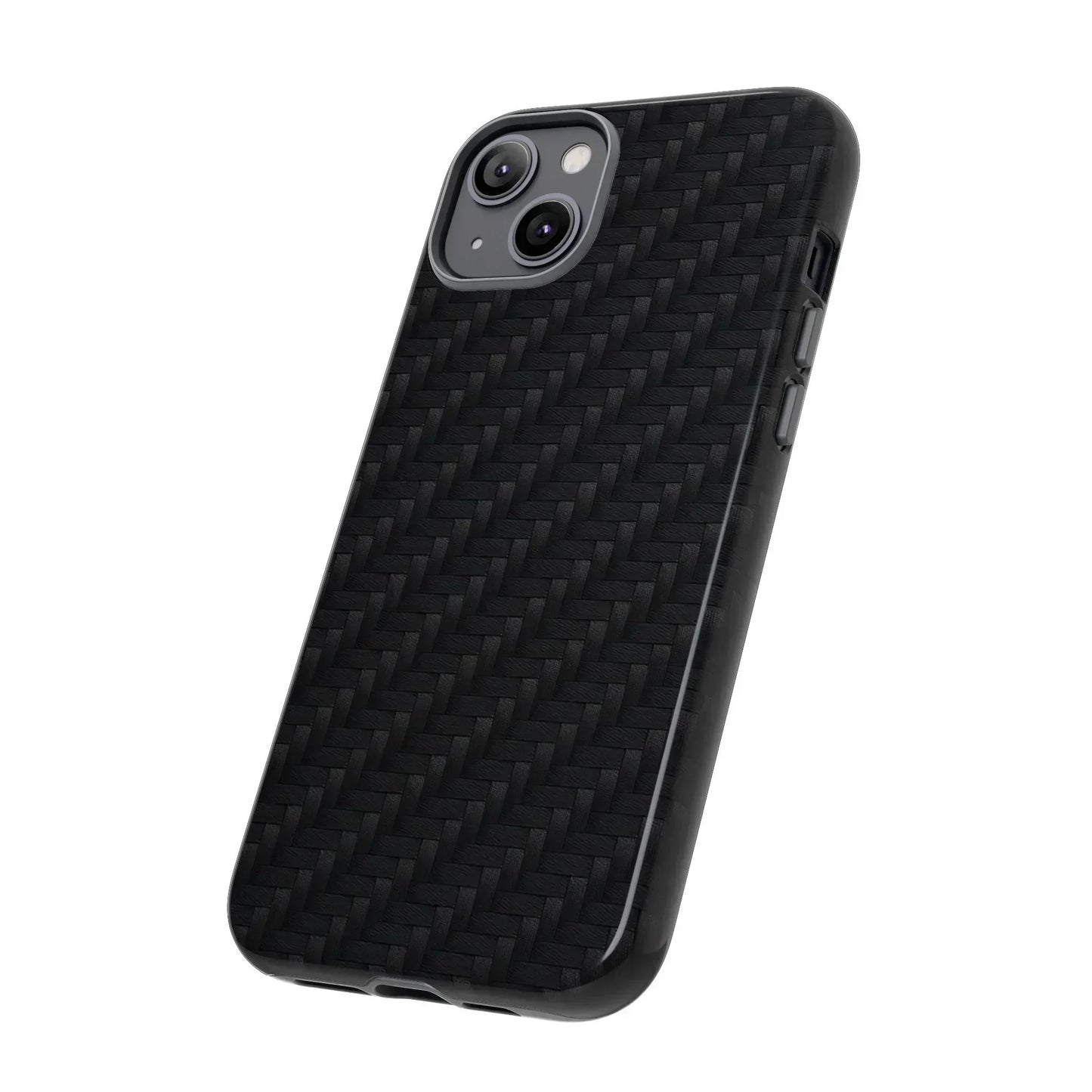 Black Carbon Phone Case Tough Case for iPhone 8-16 and Google Pixel up to 9 Models - KarArmDesign
