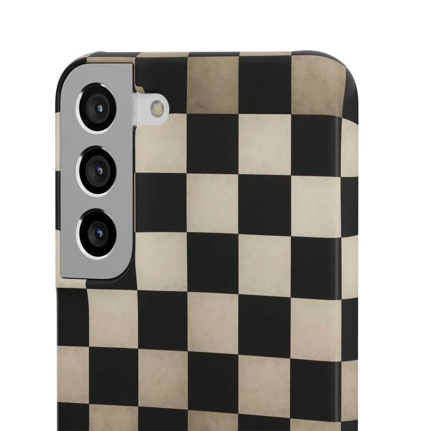 Stylish Matte Checker Phone Case for iPhone 7-16 and Samsung Galaxy S10-S24 Models - KarArmDesign