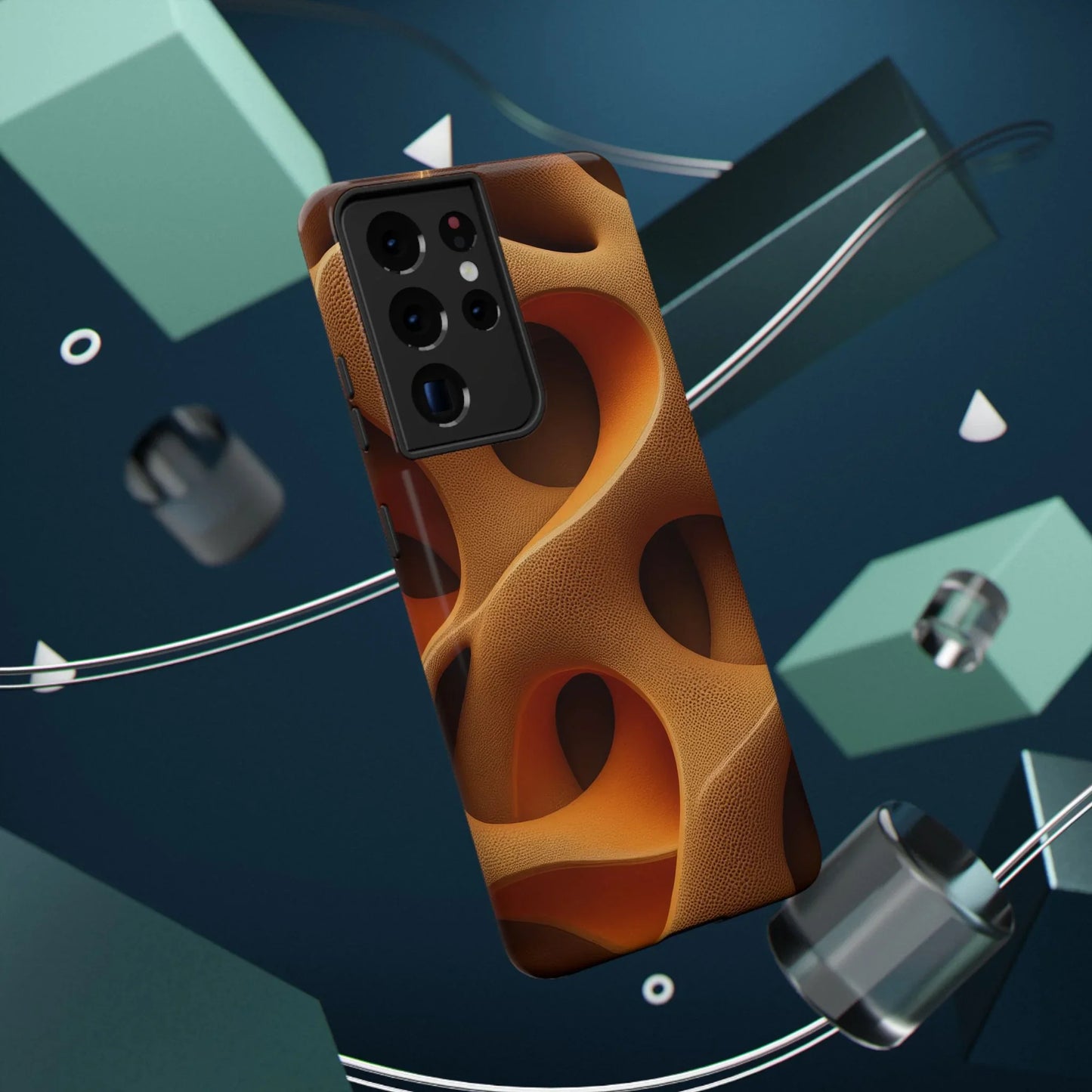 Amber Flow Phone Case for iPhone 11-17 and Samsung Galaxy S21-S22 Models - KarArmDesign