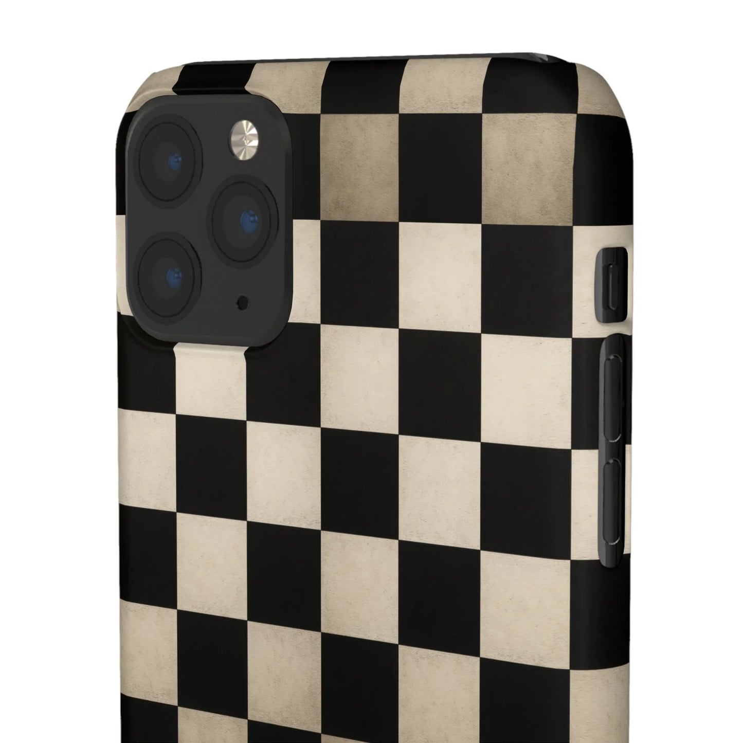 Stylish Matte Checker Phone Case for iPhone 7-16 and Samsung Galaxy S10-S24 Models - KarArmDesign
