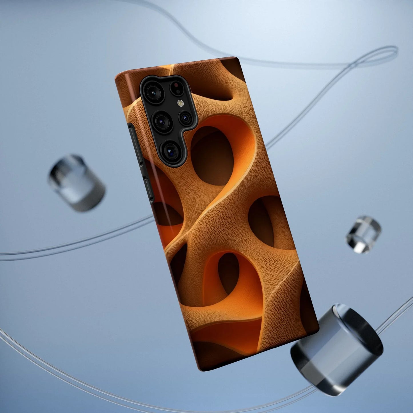 Amber Flow Phone Case for iPhone 11-17 and Samsung Galaxy S21-S22 Models - KarArmDesign