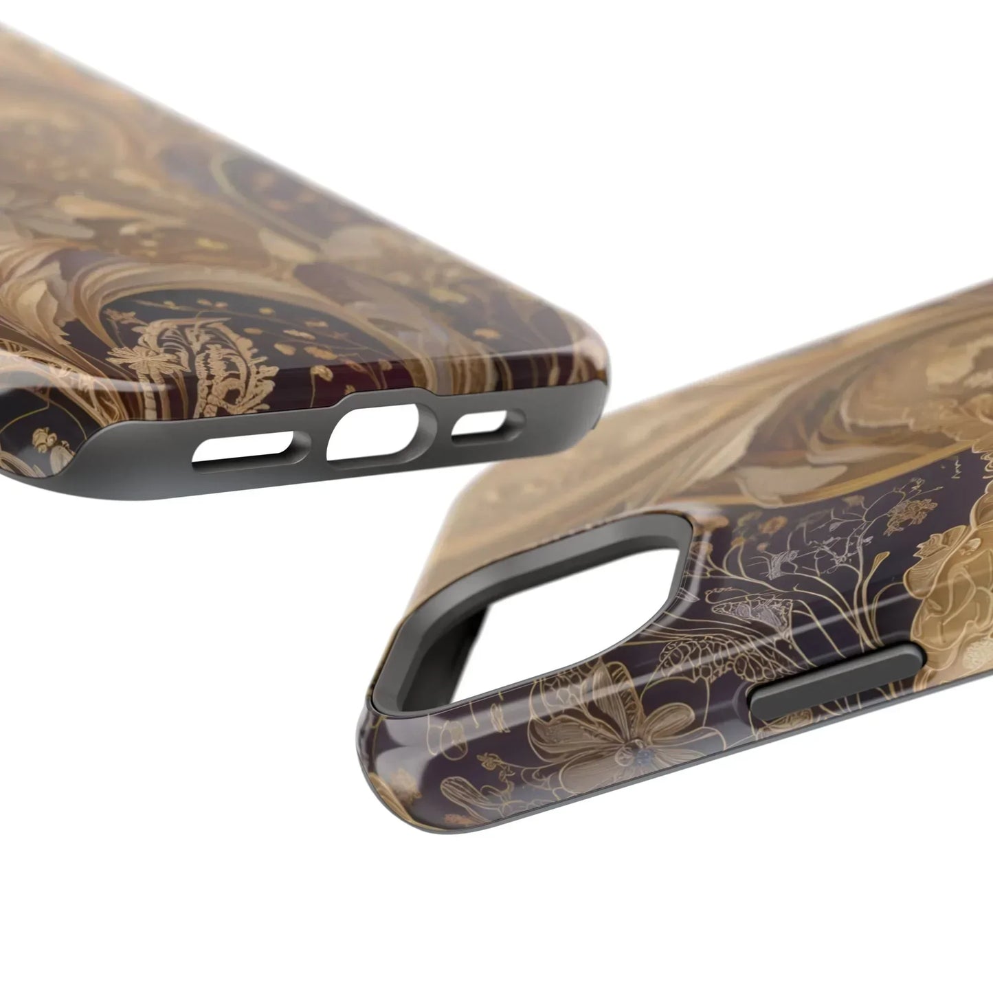 Botanical Luxury Design Impact-Resistant Phone Case for iPhone 12-16 and Galaxy S21-S22 Models - KarArmDesign