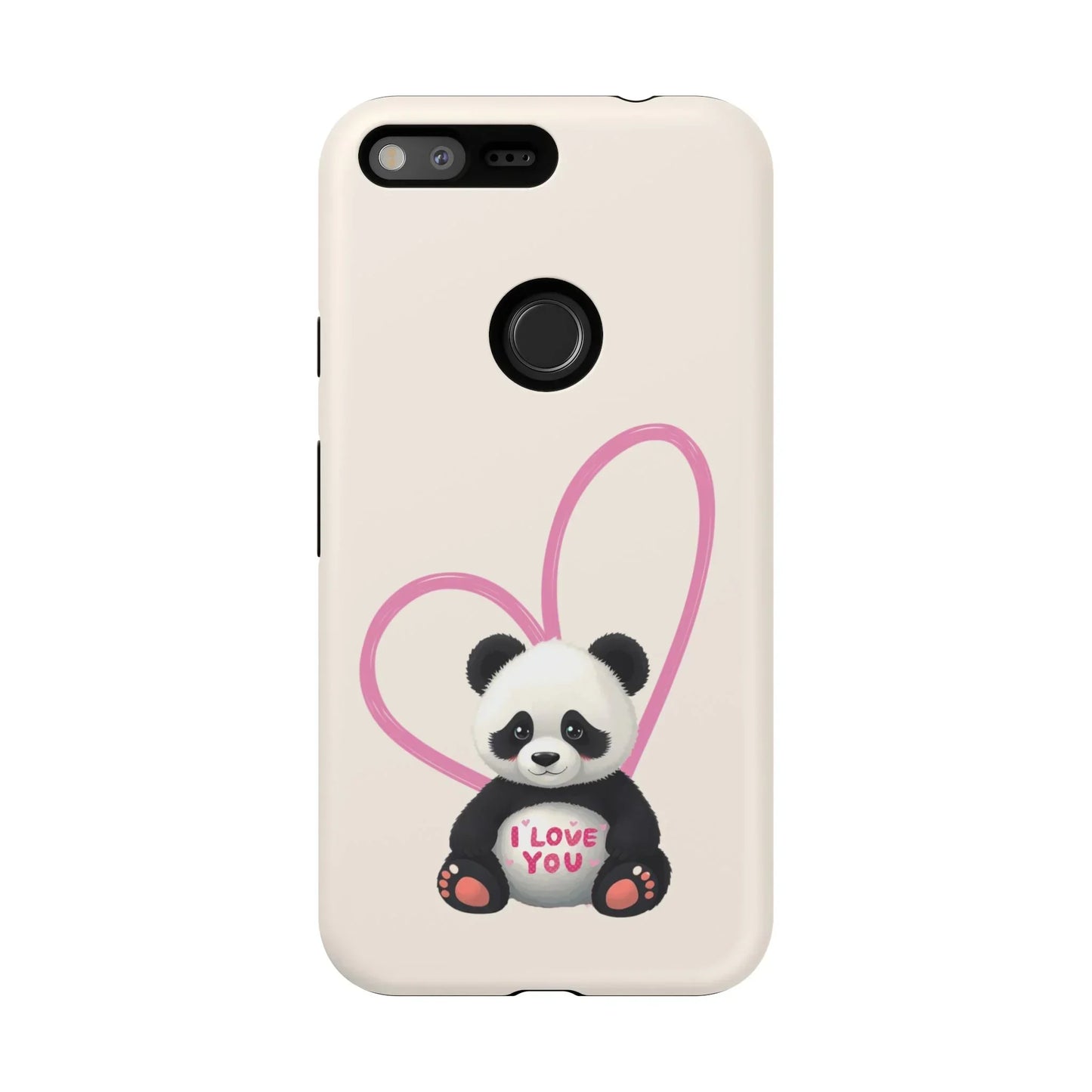 Cute Panda Heart Love Phone Case for Google Pixel up to 9 Models - KarArmDesign