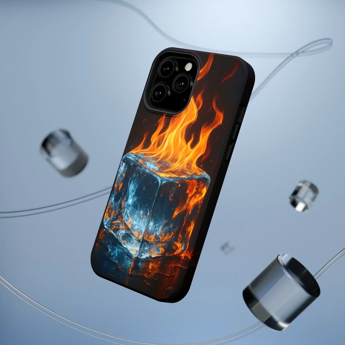 Flame Ice Phone Case for iPhone 12-16 and Samsung Galaxy S21-S22 - KarArmDesign