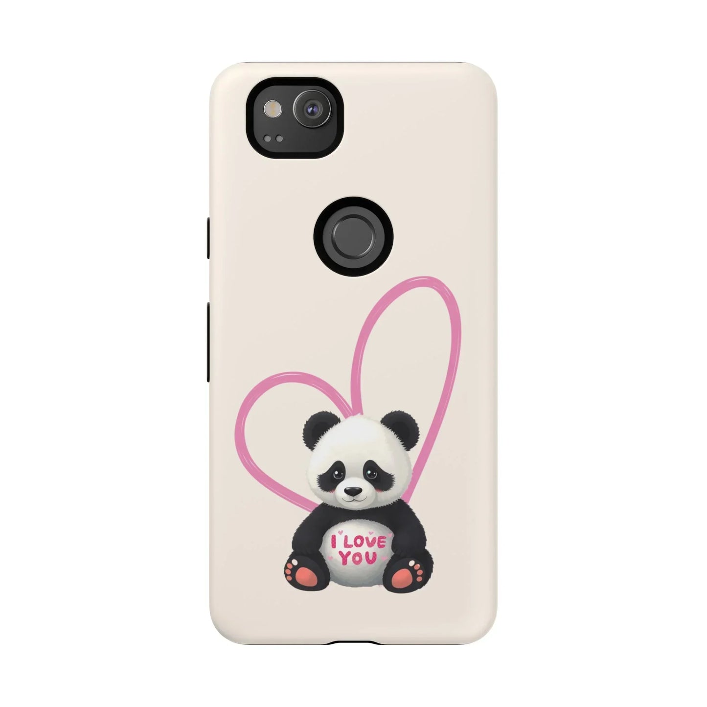 Cute Panda Heart Love Phone Case for Google Pixel up to 9 Models - KarArmDesign
