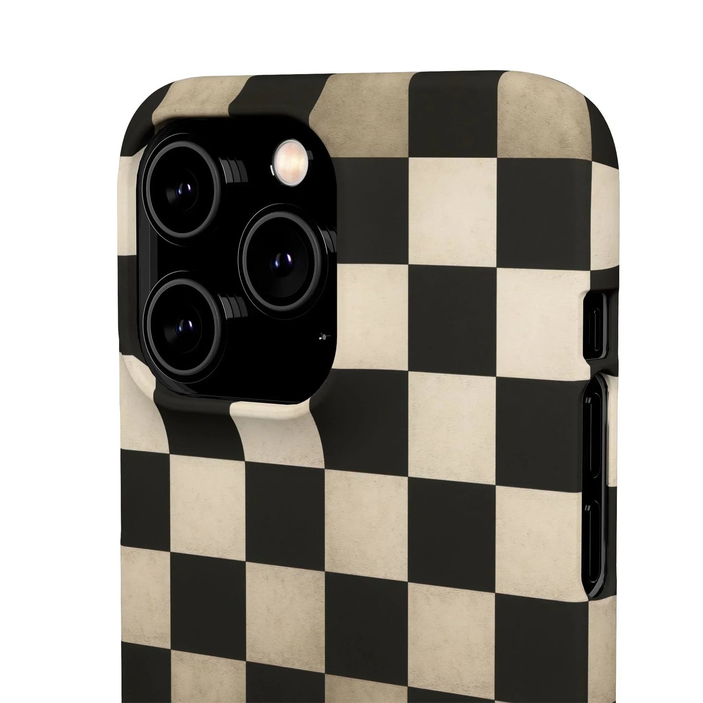 Stylish Matte Checker Phone Case for iPhone 7-16 and Samsung Galaxy S10-S24 Models - KarArmDesign