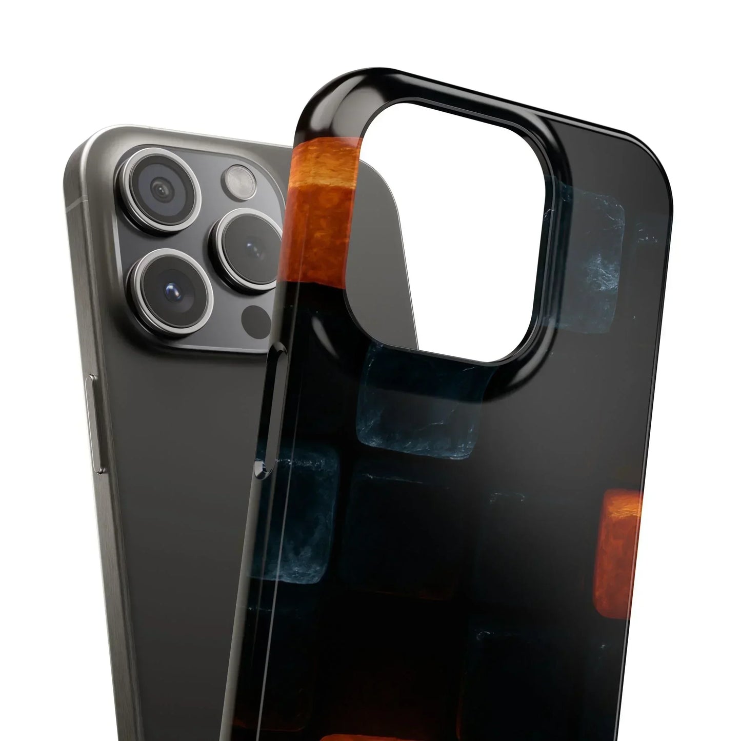 Blue Geometric Phone Case for iPhone 12-16 Models - KarArmDesign