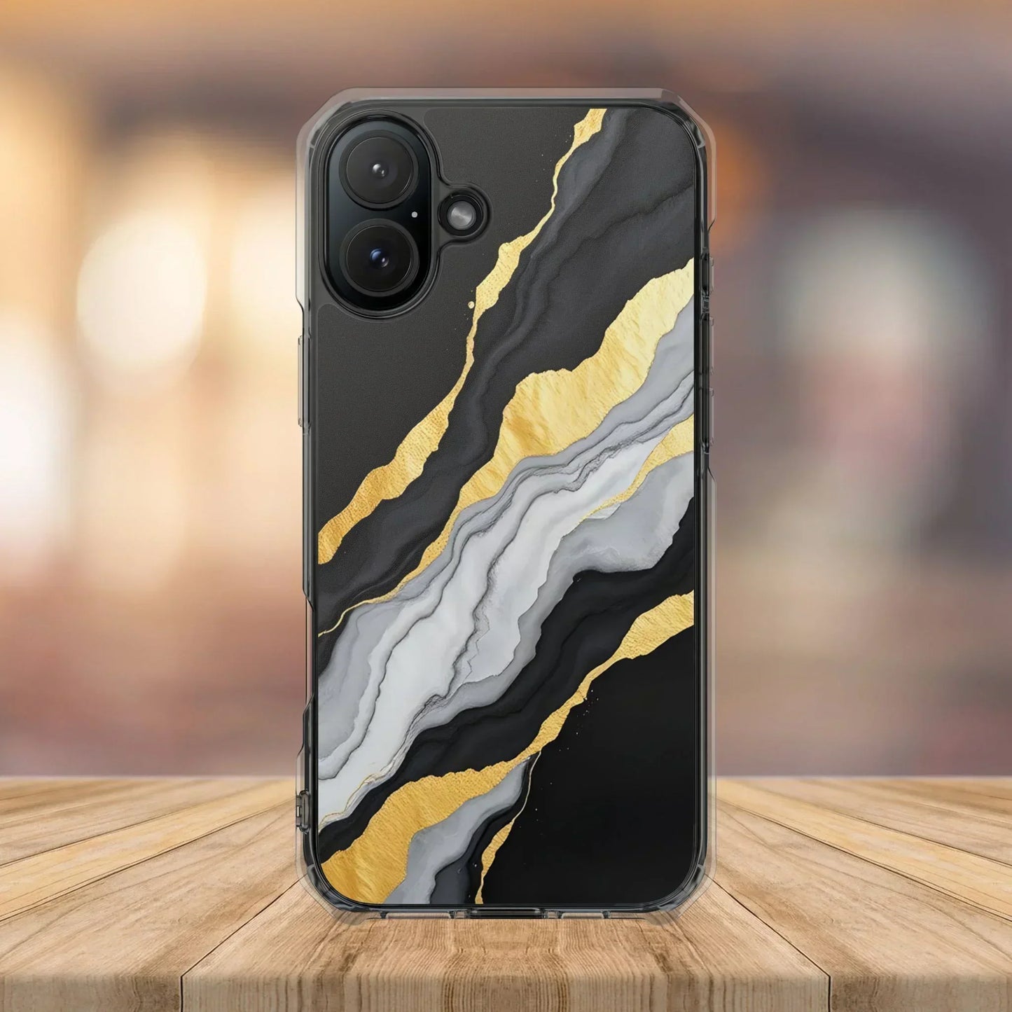 Luxury Black and Gold Marble Magnetic Phone Case for iPhone 14-16 Models - KarArmDesign