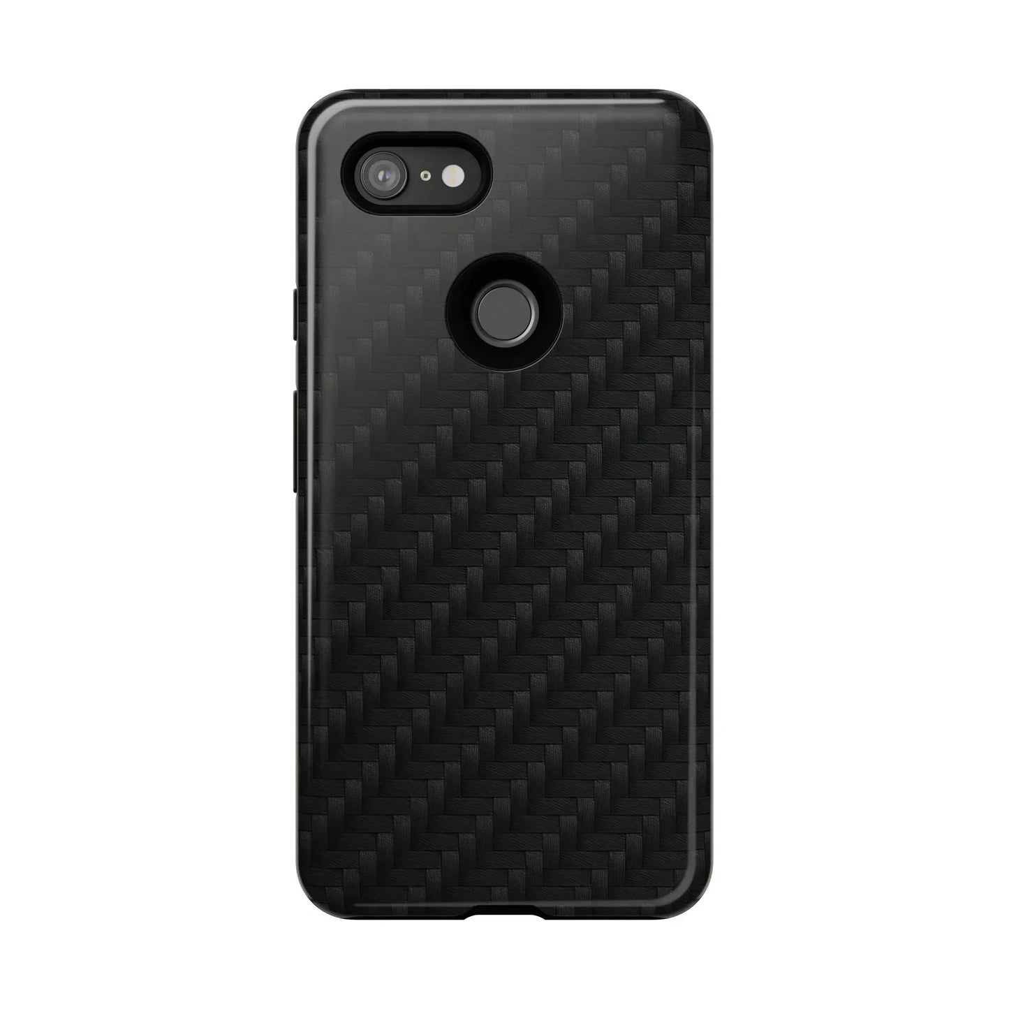 Black Carbon Phone Case Tough Case for iPhone 8-16 and Google Pixel up to 9 Models - KarArmDesign