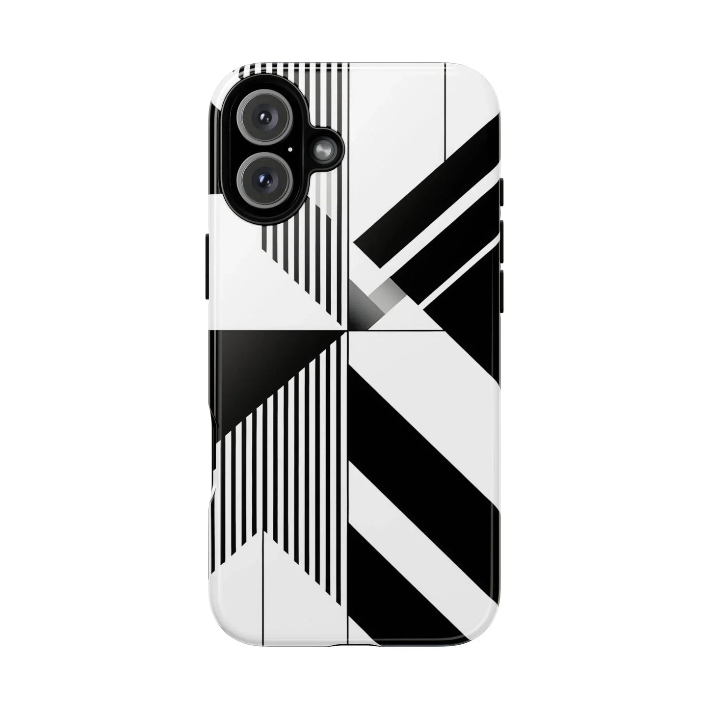 Monochrome Tough Phone Case for iPhone 11-16 and Samsung Galaxy S10–S25 Models - KarArmDesign