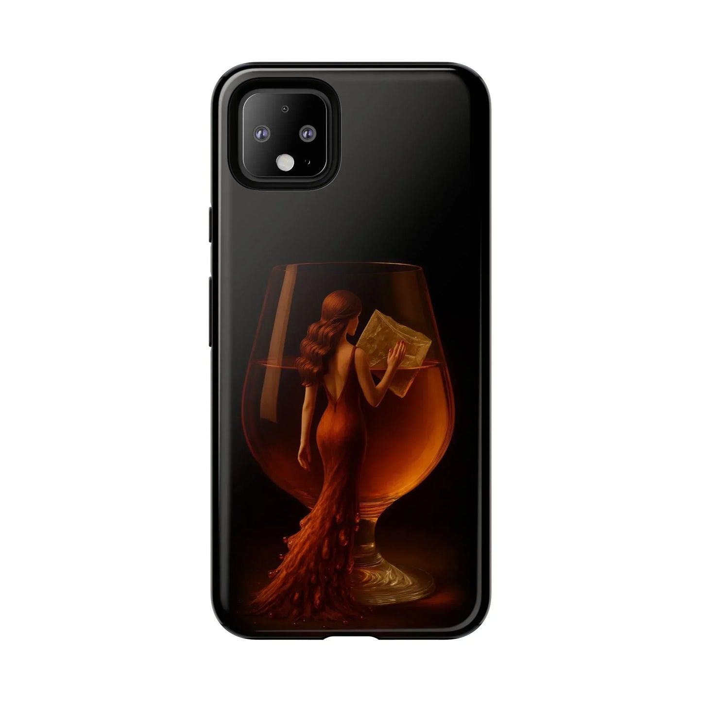 Elegant Midnight Lady Phone Case for iPhone 8-16 and Google Pixel up to 9 Models - KarArmDesign