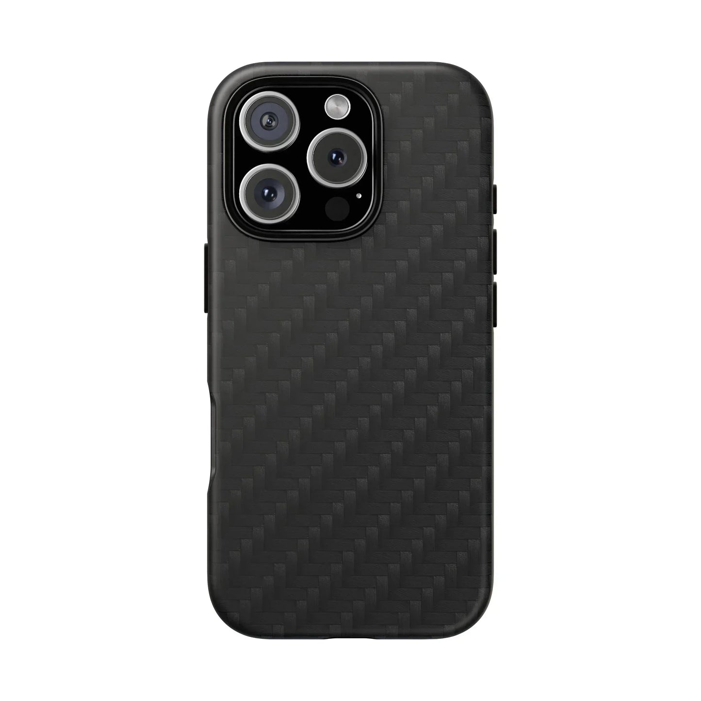 Black Carbon Phone Case Tough Case for iPhone 8-16 and Google Pixel up to 9 Models - KarArmDesign