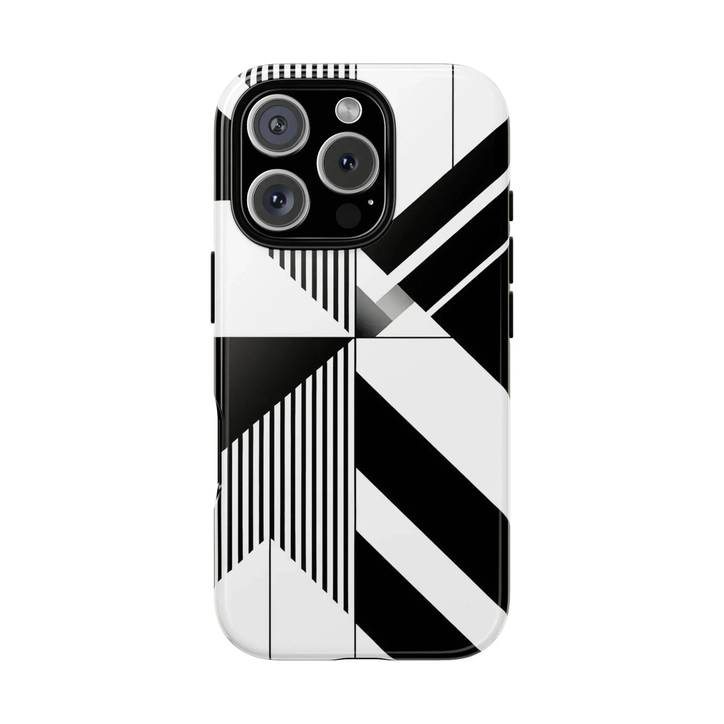 Monochrome Tough Phone Case for iPhone 11-16 and Samsung Galaxy S10–S25 Models - KarArmDesign