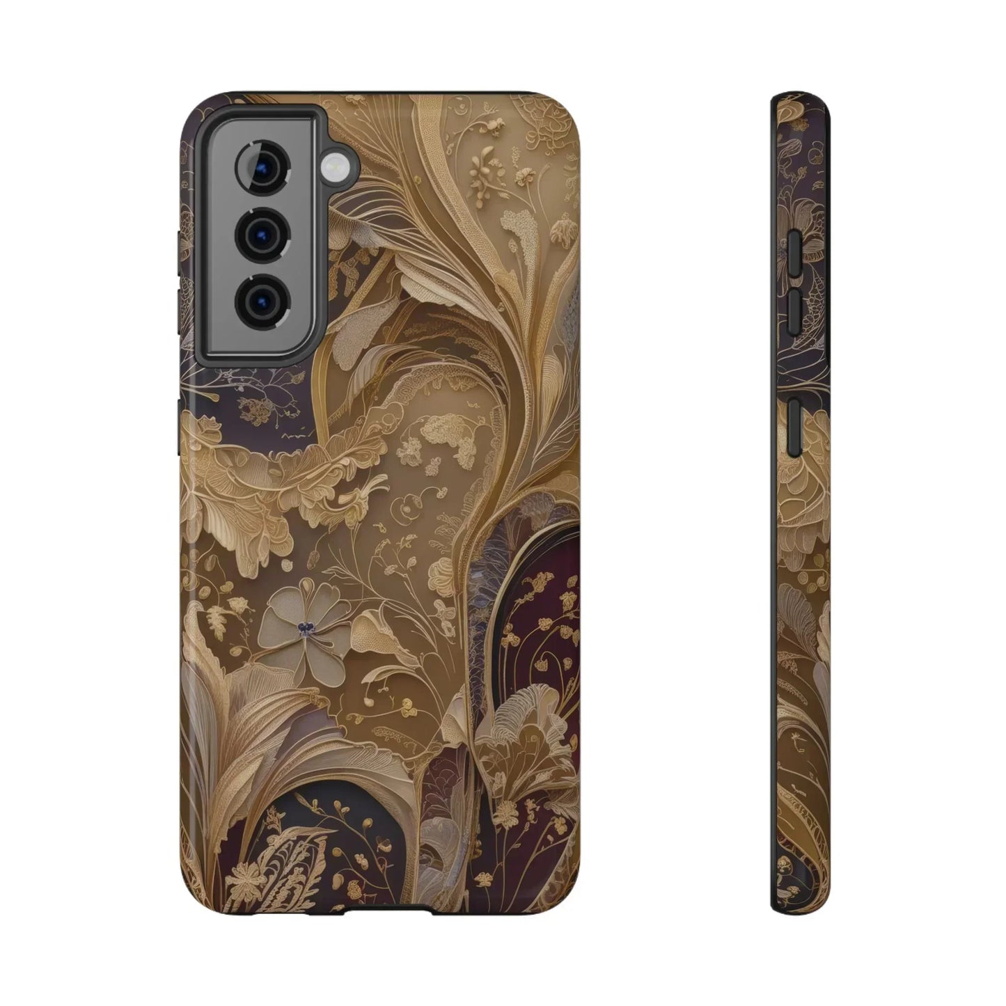 Botanical Luxury Design Impact-Resistant Phone Case for iPhone 12-16 and Galaxy S21-S22 Models - KarArmDesign