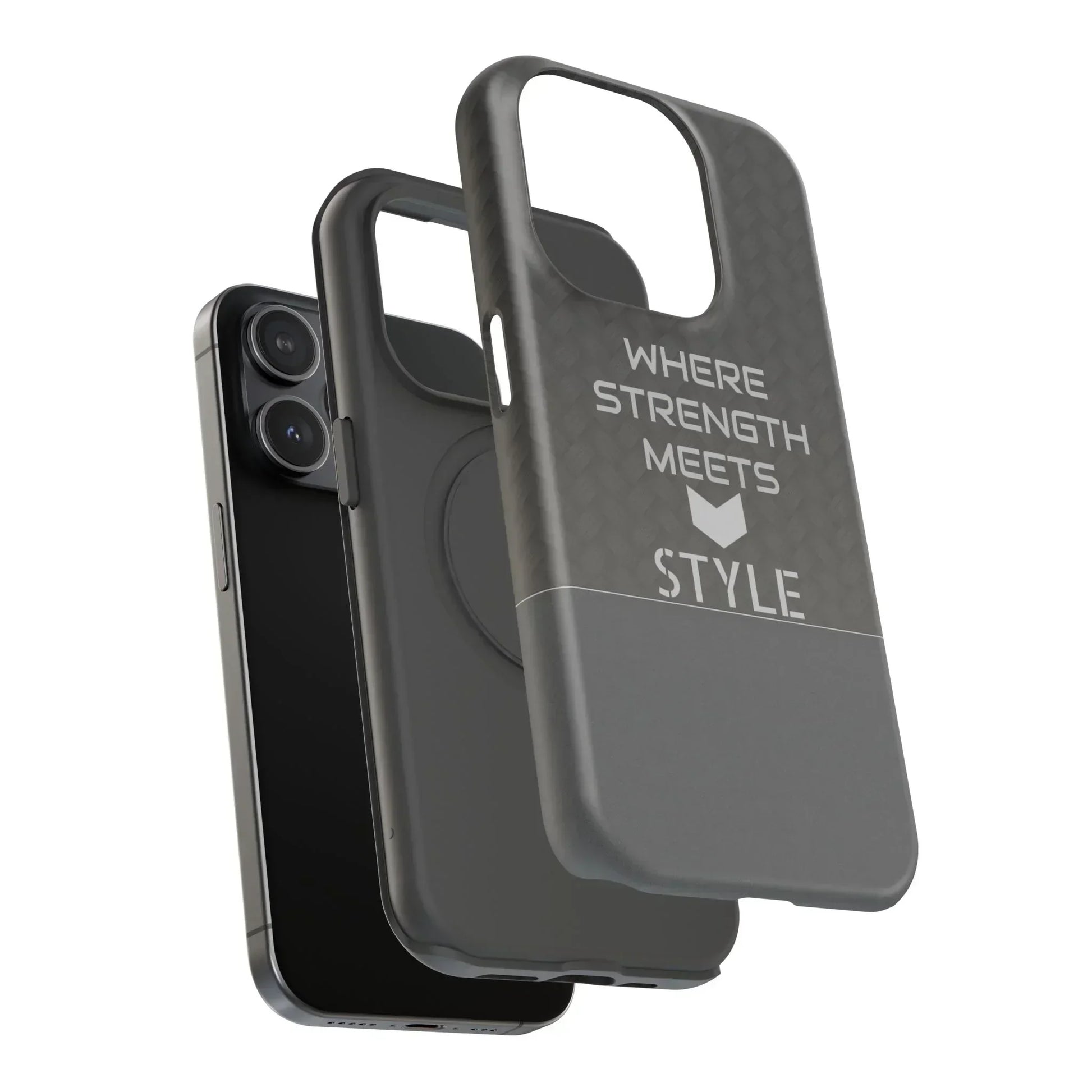Gray Carbon Phone Case for iPhone 12-16 and Galaxy S21-S22 Models - KarArmDesign