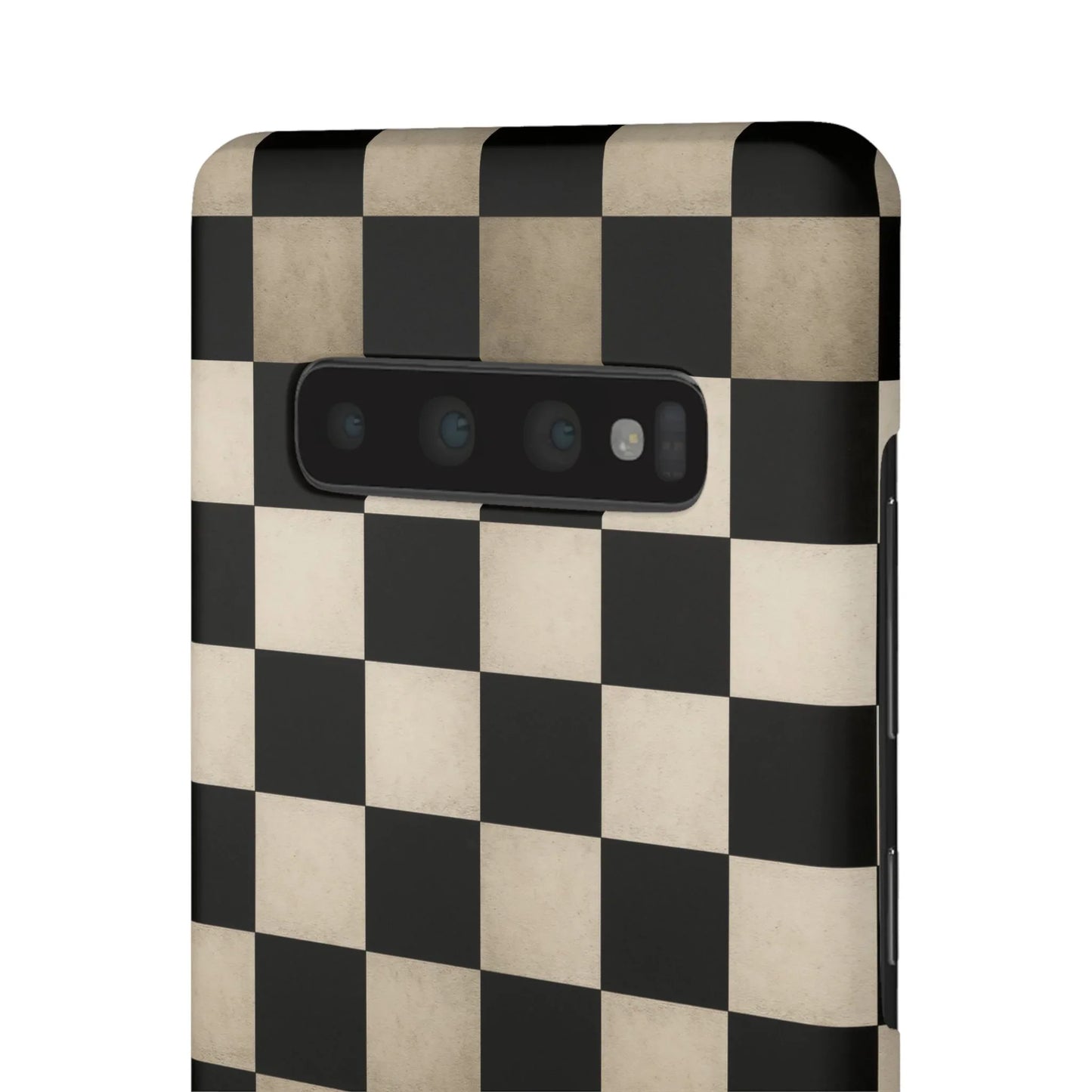 Stylish Matte Checker Phone Case for iPhone 7-16 and Samsung Galaxy S10-S24 Models - KarArmDesign