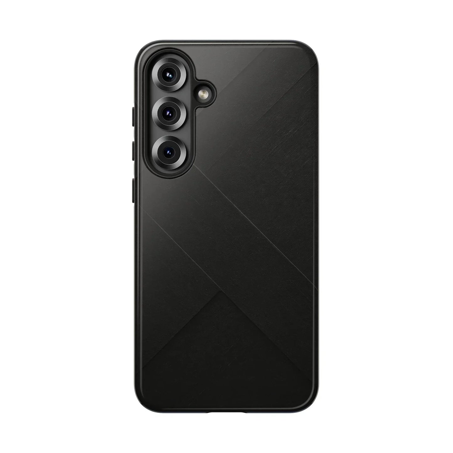 Matte Black Diagonal Line Phone Case for iPhone 8-16 and Galaxy S10-S25 Models - KarArmDesign
