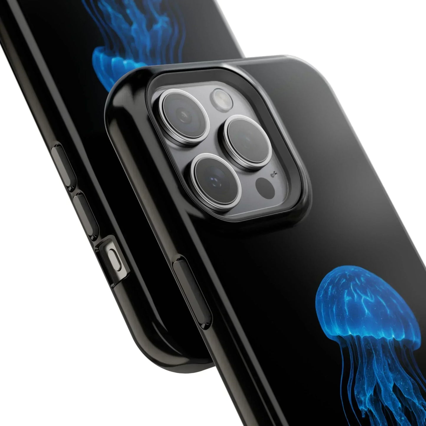 Blue Jellyfish Phone Case for iPhone 12-16 and Samsung Galaxy S21-S22 Models - KarArmDesign