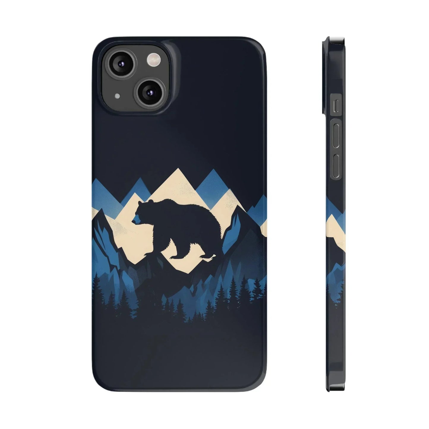 Wild Bear in the Peaks – Mountain Adventure Slim Phone Case for iPhone 7-16 Models - KarArmDesign