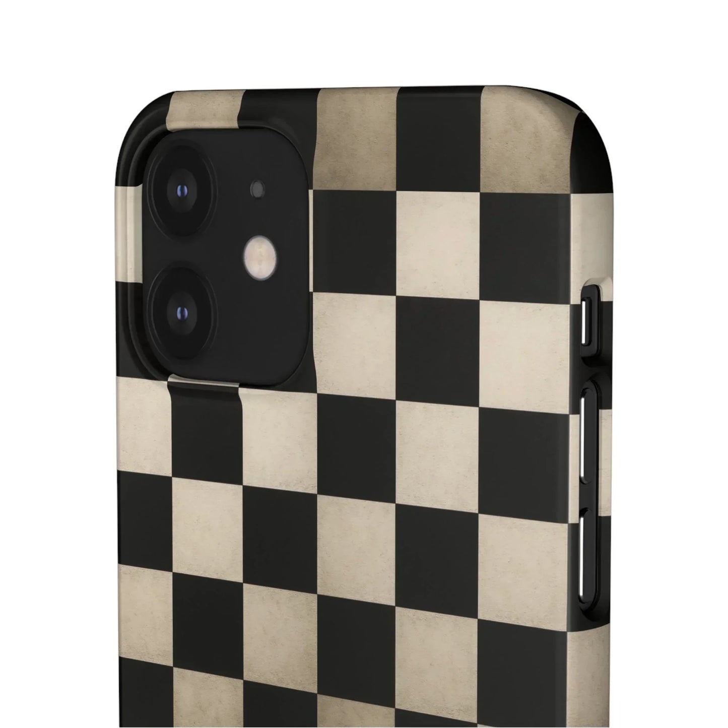 Stylish Matte Checker Phone Case for iPhone 7-16 and Samsung Galaxy S10-S24 Models - KarArmDesign