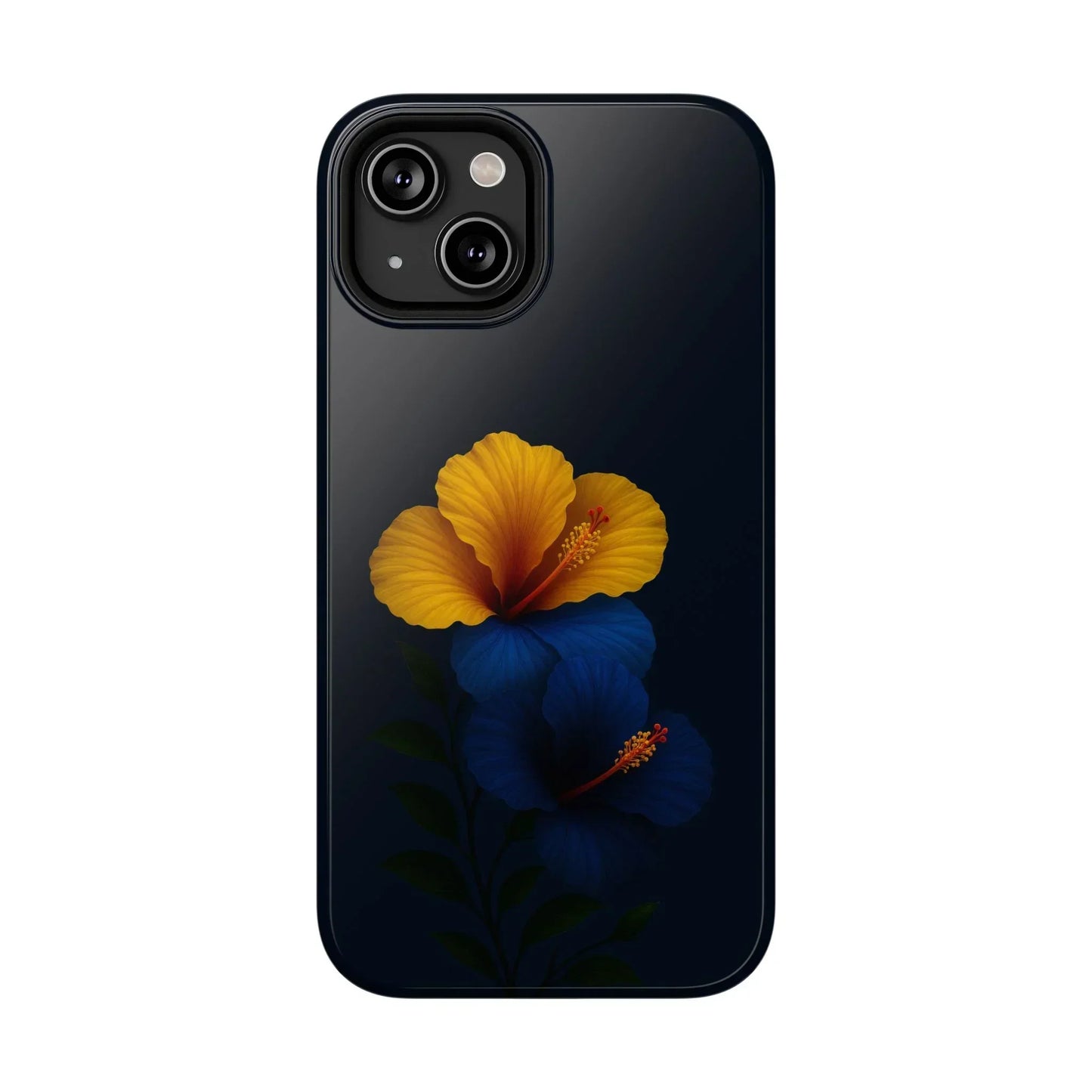Elegant hibiscus phone case Impact-Resistant Cases for iPhone 12-16 and Samsung Galaxy S21-S22 Models - KarArmDesign