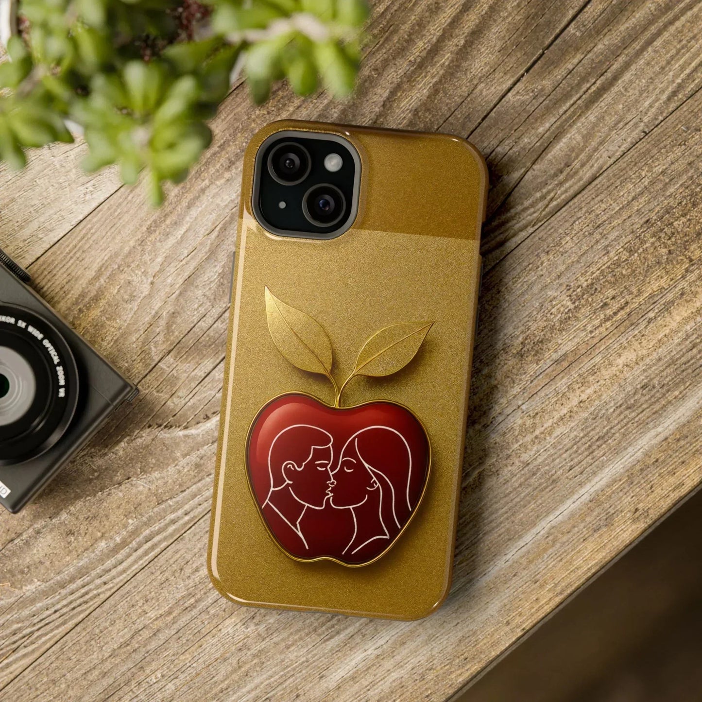 Romantic Apple Phone Case for iPhone 12-16 Models - KarArmDesign