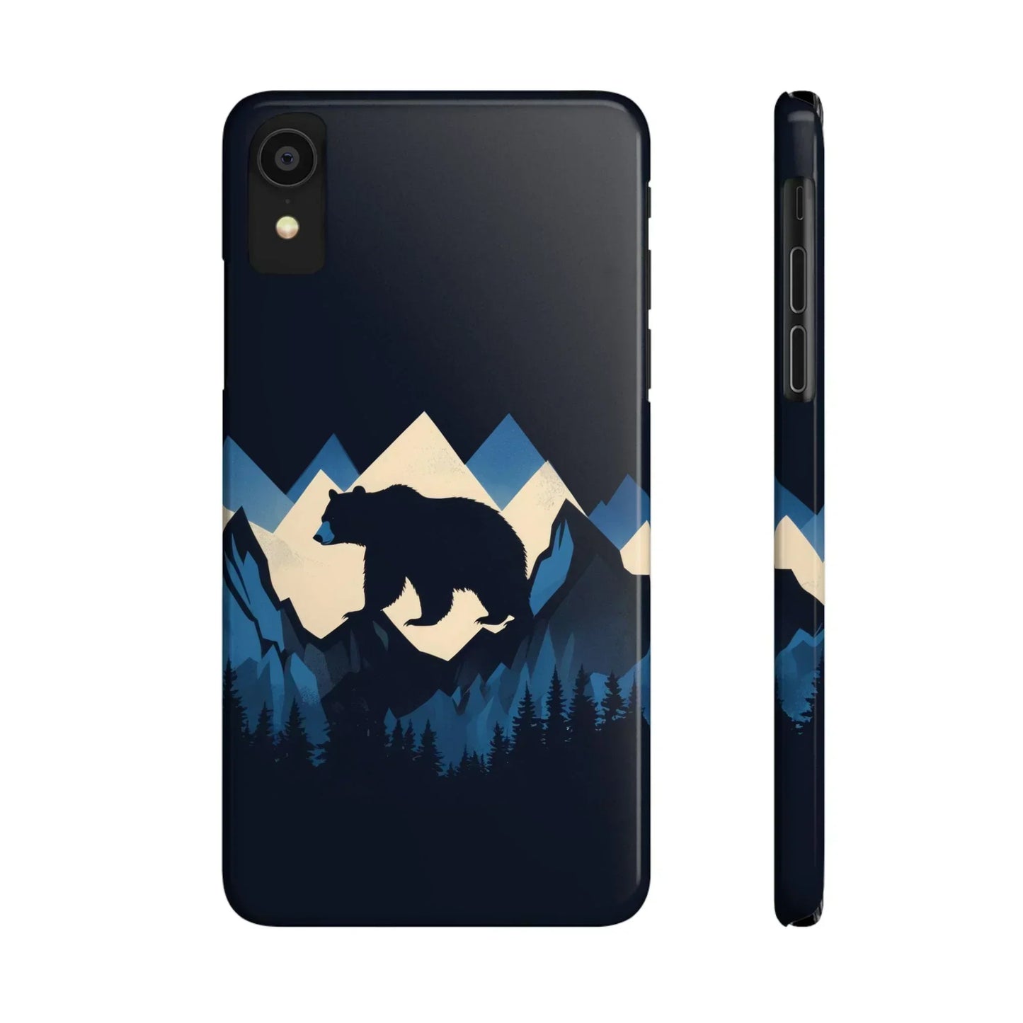 Wild Bear in the Peaks – Mountain Adventure Slim Phone Case for iPhone 7-16 Models - KarArmDesign