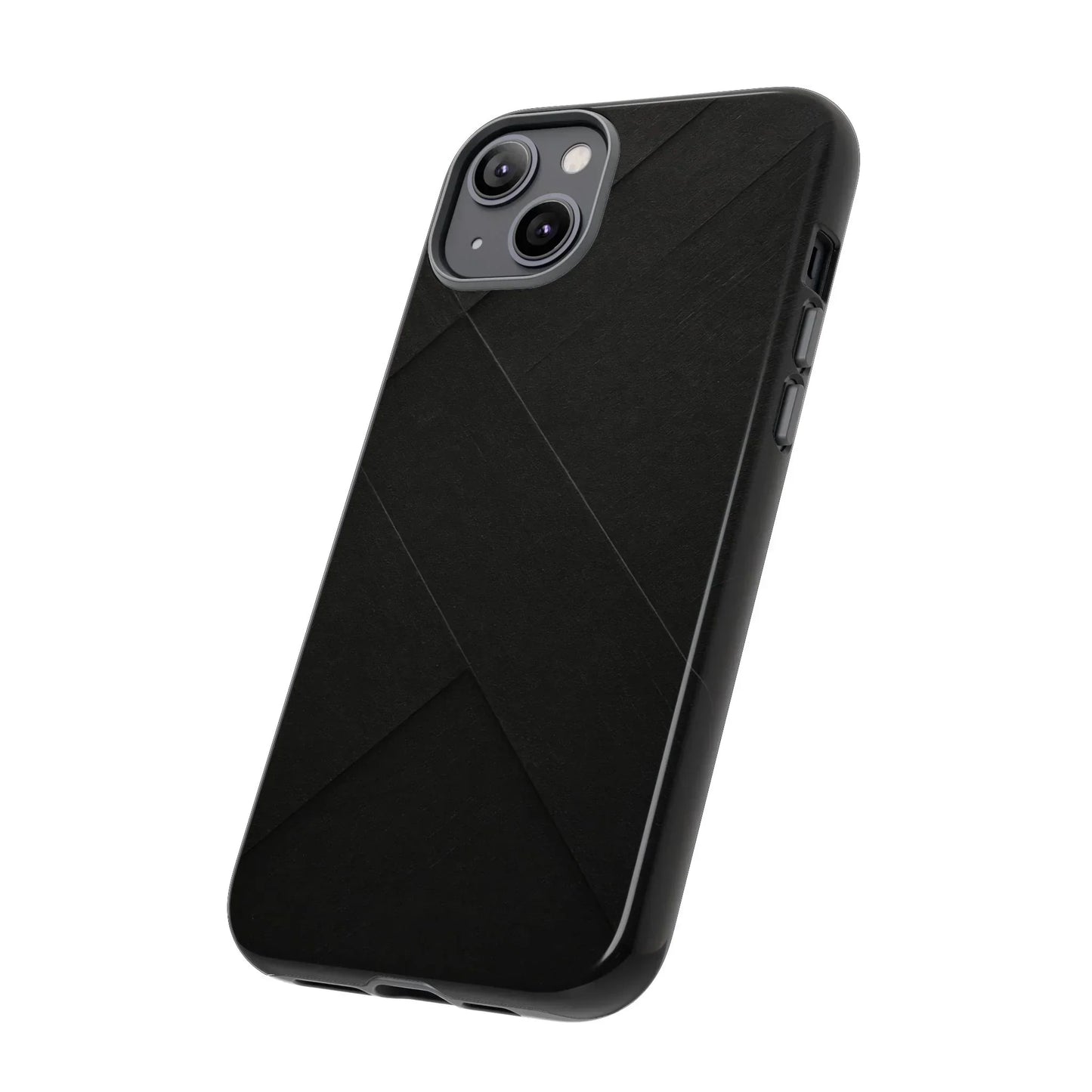 Matte Black Diagonal Line Phone Case for iPhone 8-16 and Galaxy S10-S25 Models - KarArmDesign