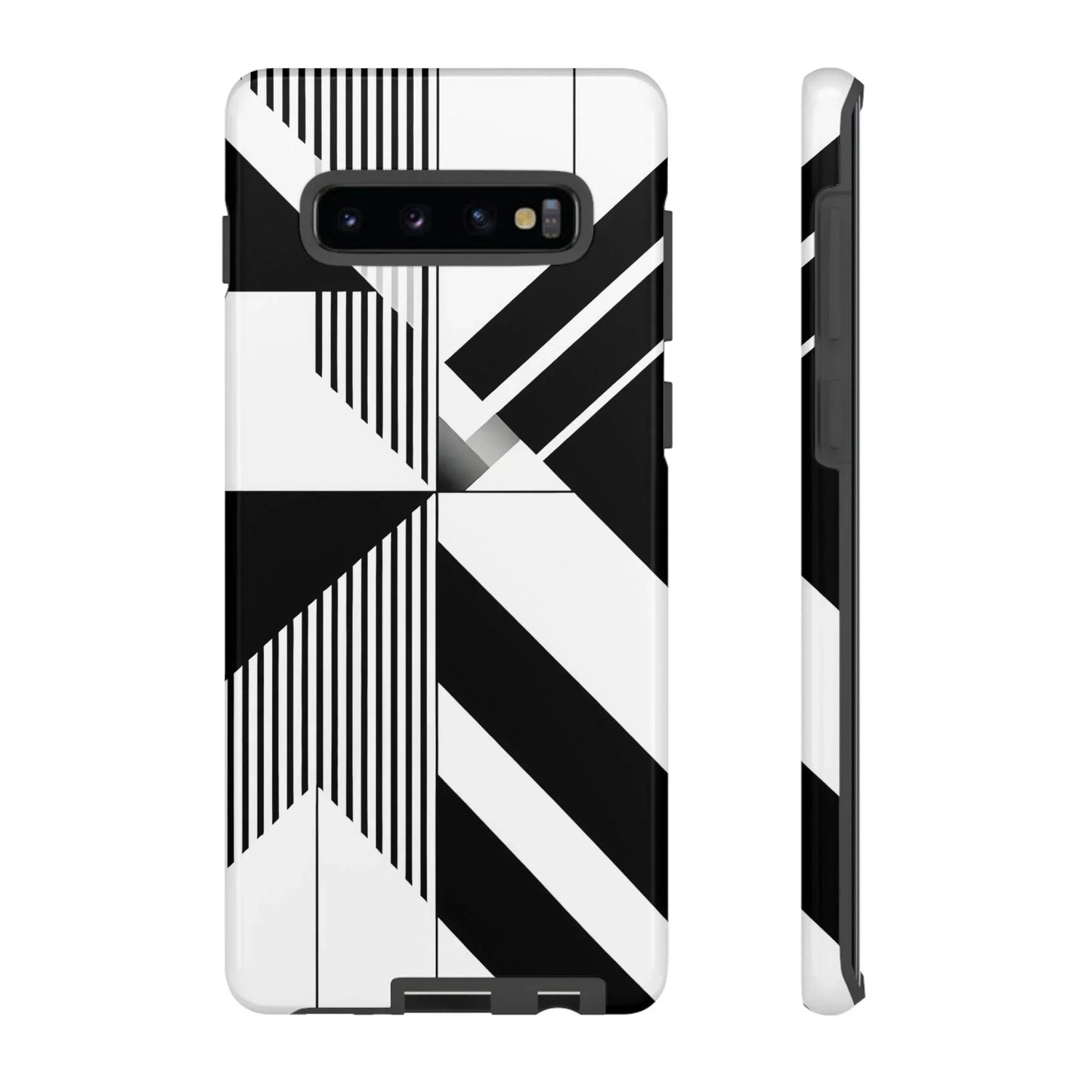 Monochrome Tough Phone Case for iPhone 11-16 and Samsung Galaxy S10–S25 Models - KarArmDesign