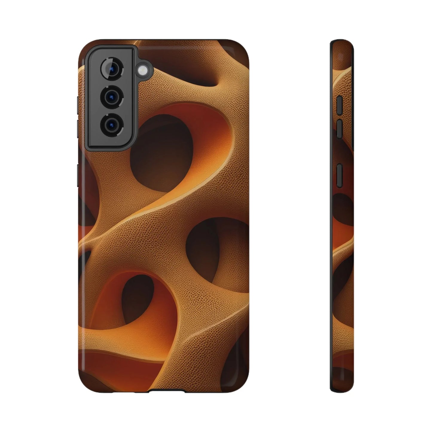 Amber Flow Phone Case for iPhone 11-17 and Samsung Galaxy S21-S22 Models - KarArmDesign