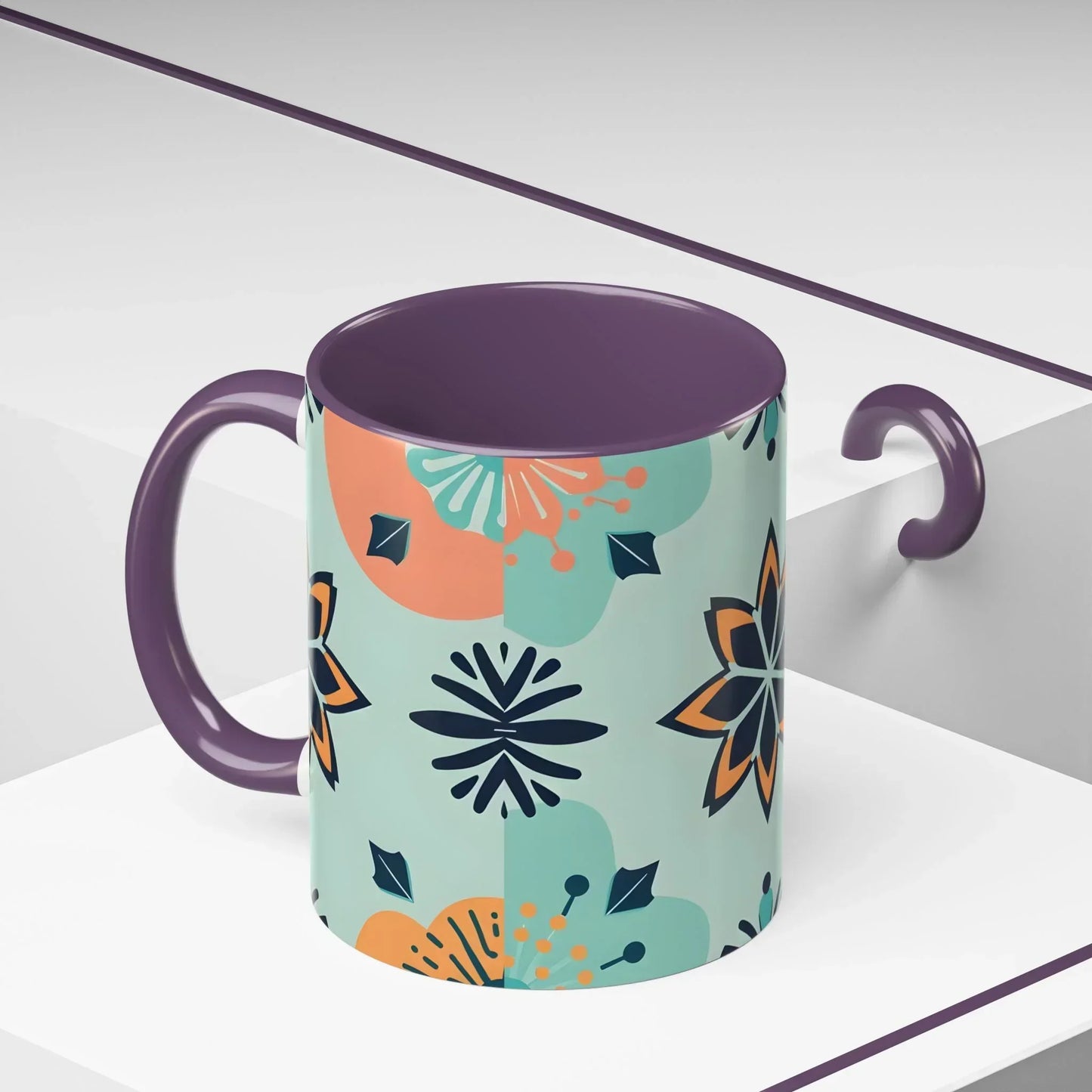 Floral Ornament Coffee Mug – 11oz - KarArmDesign