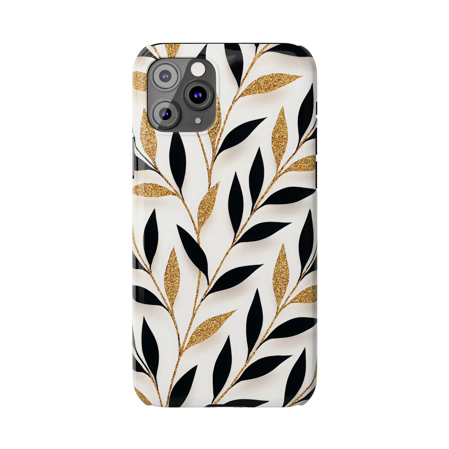 Botanical Gold Leaf Phone Case for iPhone 7-16 Models - KarArmDesign