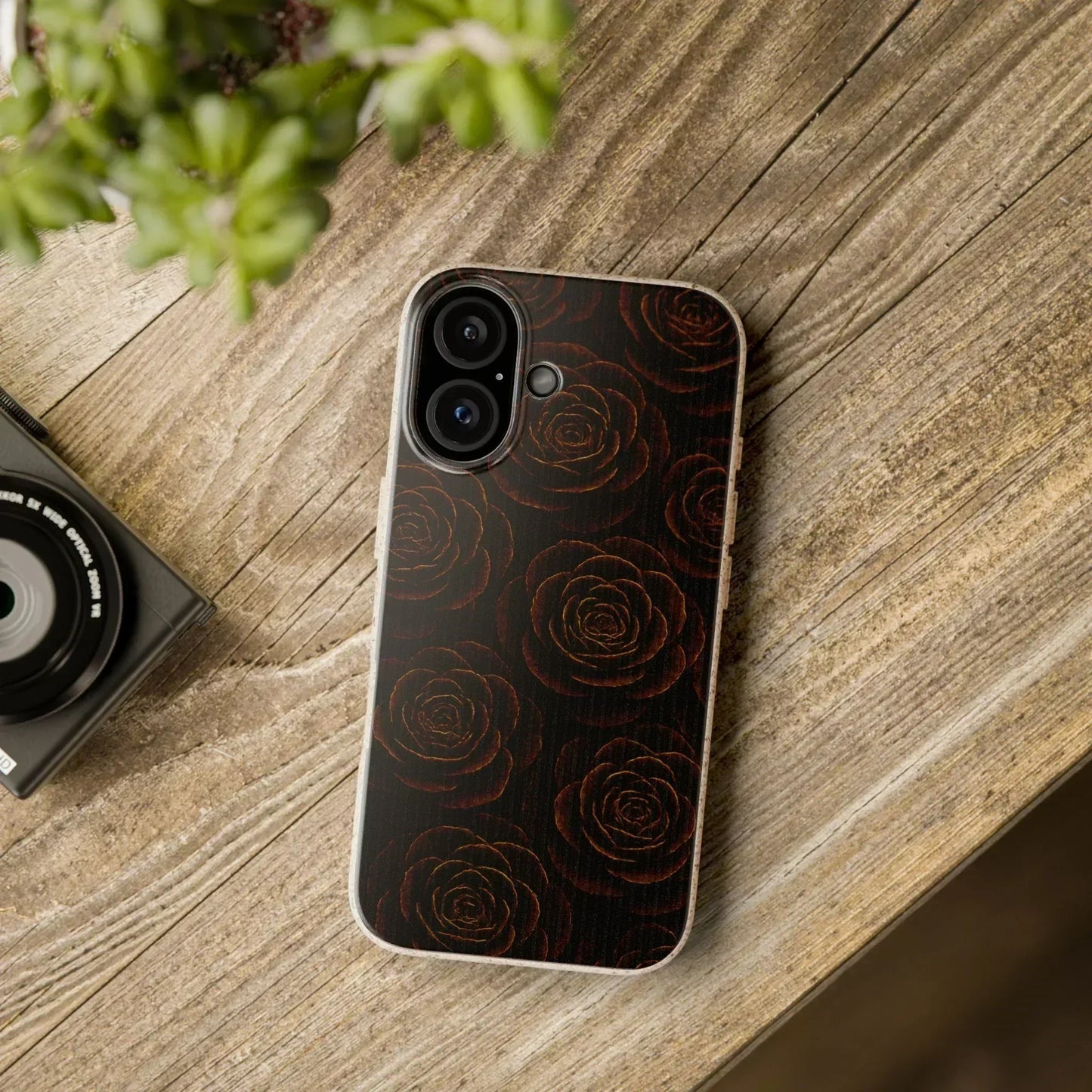 Wooden Roses Phone Case for iPhone 11-16 and Samsung Galaxy S20-S22 Models - KarArmDesign