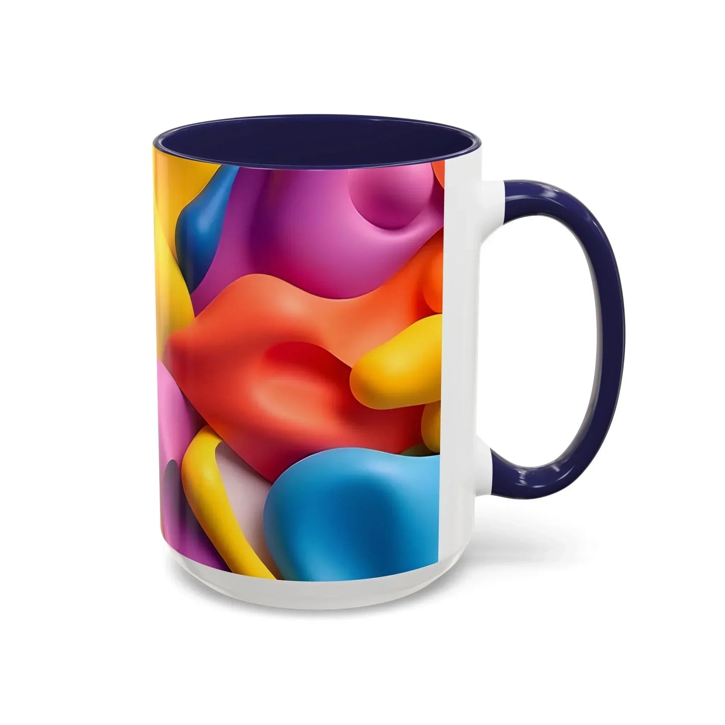 Bold Geometric Accent Coffee Ceramic Mug - KarArmDesign