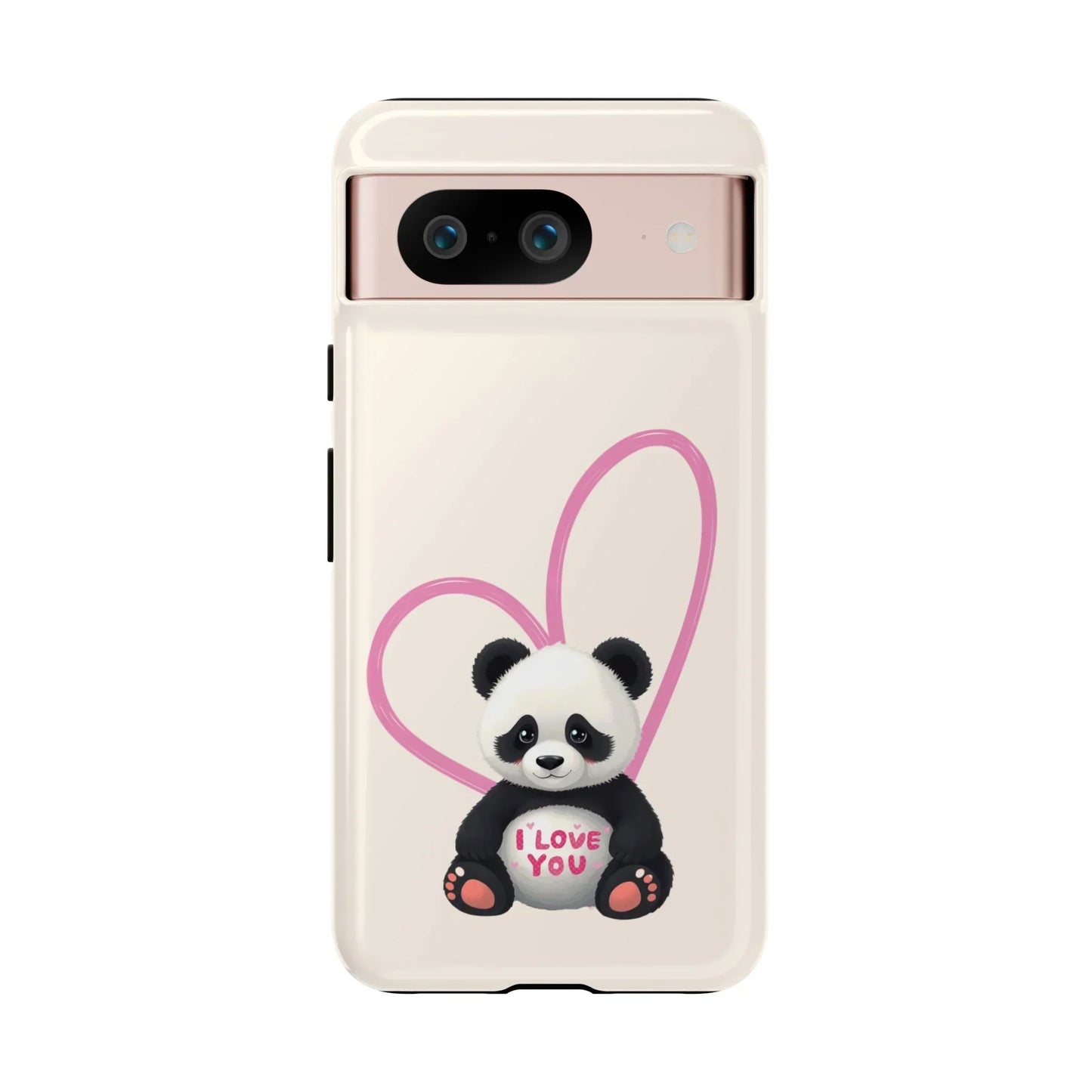 Cute Panda Heart Love Phone Case for Google Pixel up to 9 Models - KarArmDesign
