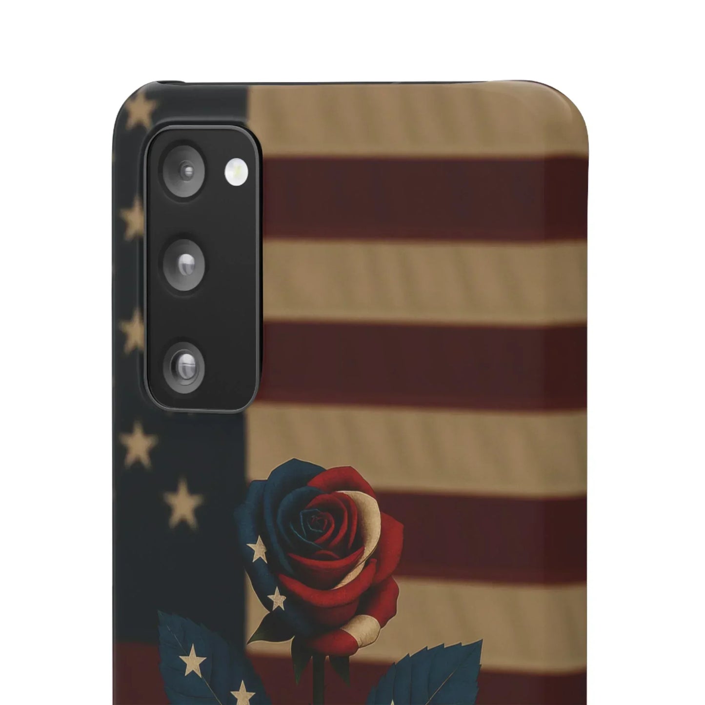 American Rose Flag Phone Case for iPhone 7-16 and Samsung Galaxy S10-S24 Models - KarArmDesign