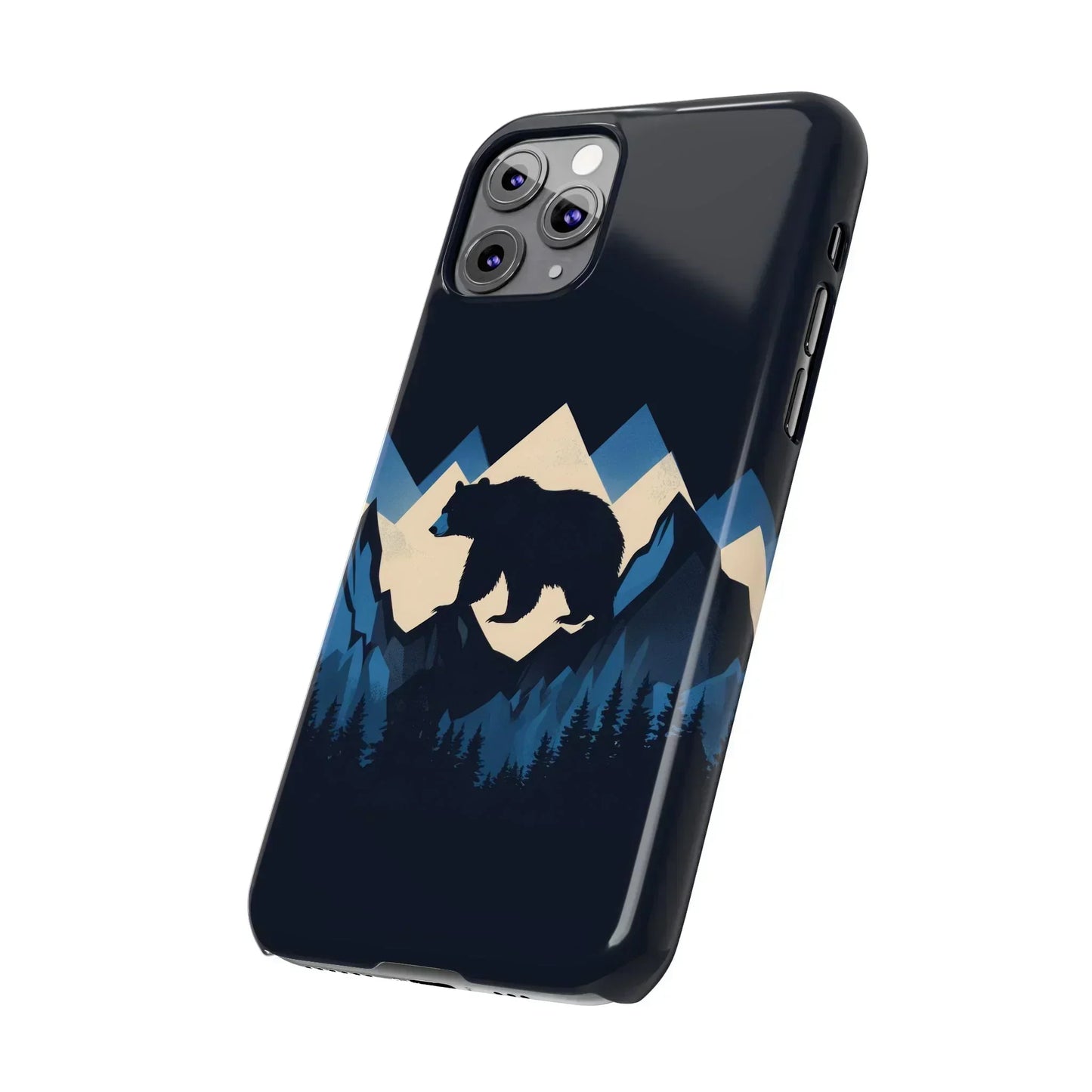 Wild Bear in the Peaks – Mountain Adventure Slim Phone Case for iPhone 7-16 Models - KarArmDesign