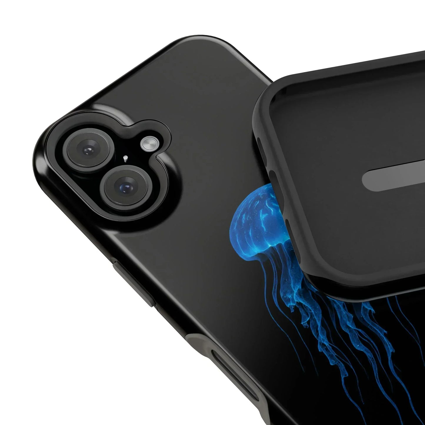 Blue Jellyfish Phone Case for iPhone 12-16 and Samsung Galaxy S21-S22 Models - KarArmDesign