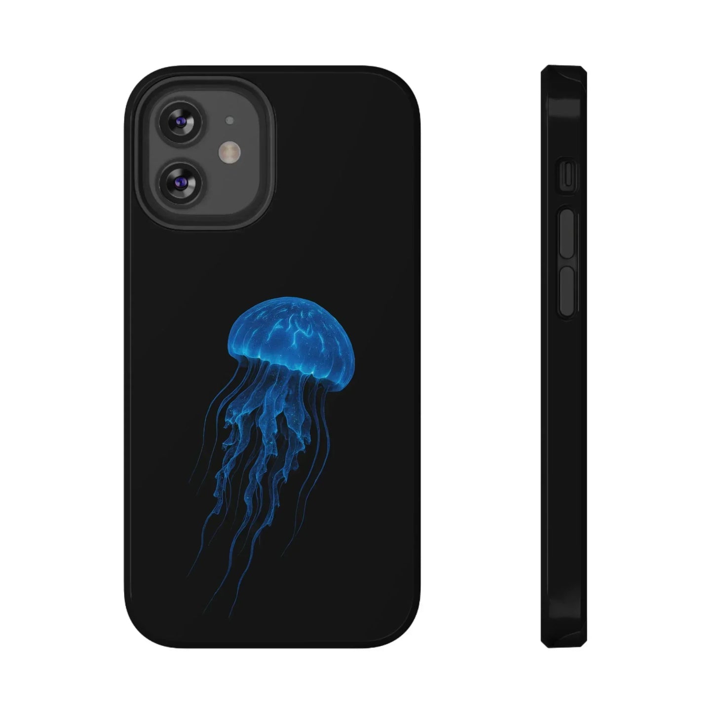 Blue Jellyfish Phone Case for iPhone 12-16 and Samsung Galaxy S21-S22 Models - KarArmDesign