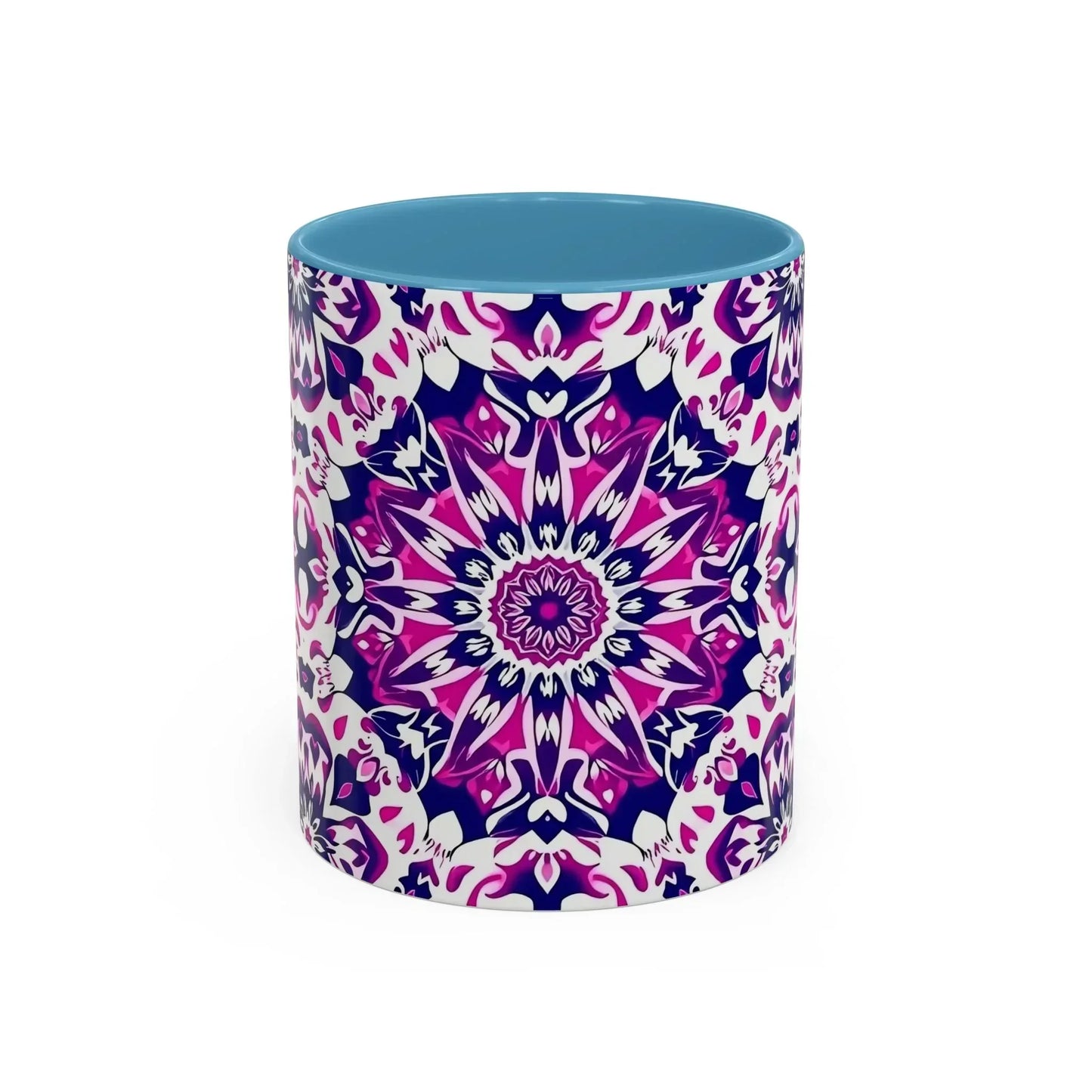 Vibrant Mandala Burst Ceramic Coffee Mug -11 & 15oz - KarArmDesign