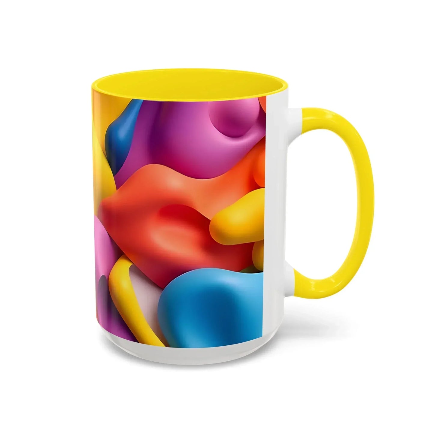 Bold Geometric Accent Coffee Ceramic Mug - KarArmDesign