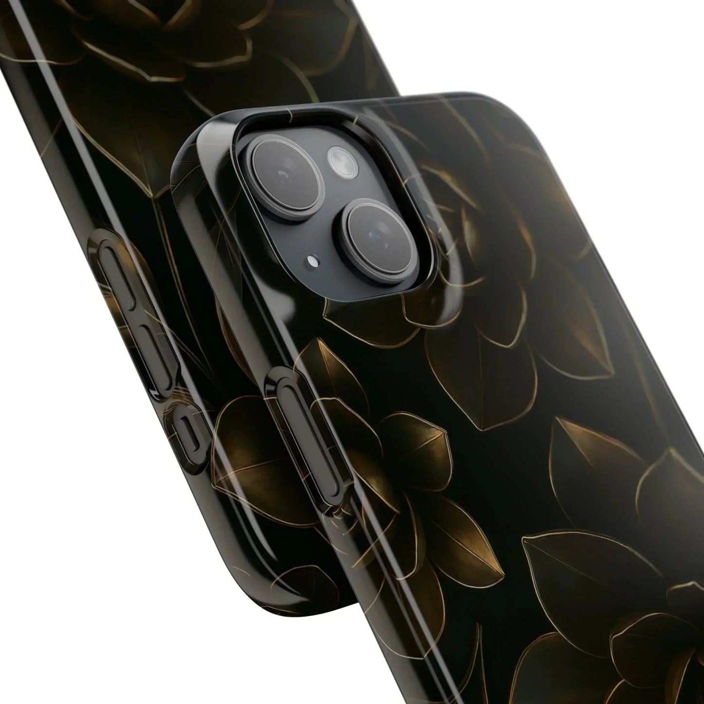 Metal Flower Phone Case for iPhone 7-16 and Galaxy S10-S24 Models