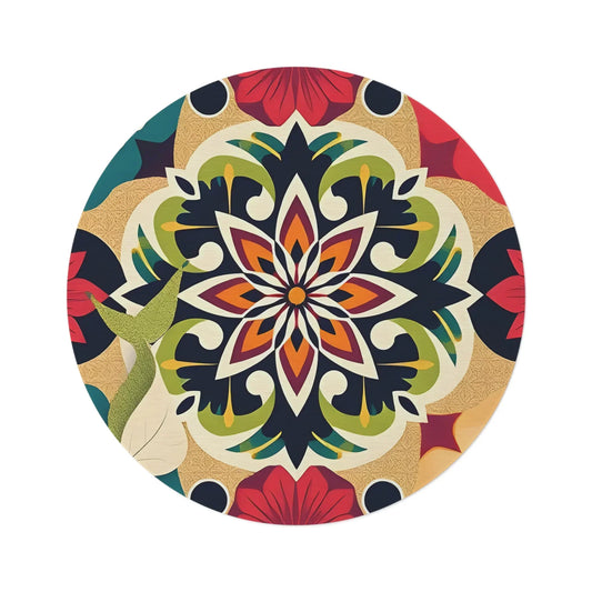 Vibrant Colorful Round Rug - KarArmDesign
