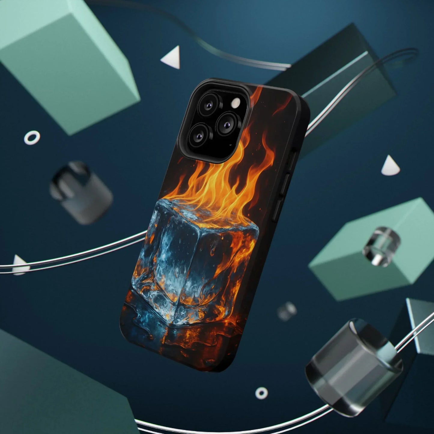 Flame Ice Phone Case for iPhone 12-16 and Samsung Galaxy S21-S22 - KarArmDesign